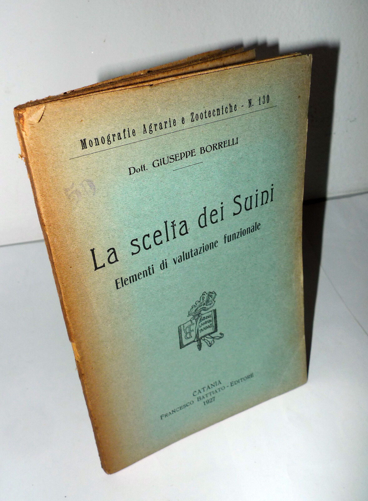 Borrelli,LA SCELTA DEI SUINI,1927 Battiato[agricoltura,suinicoltura