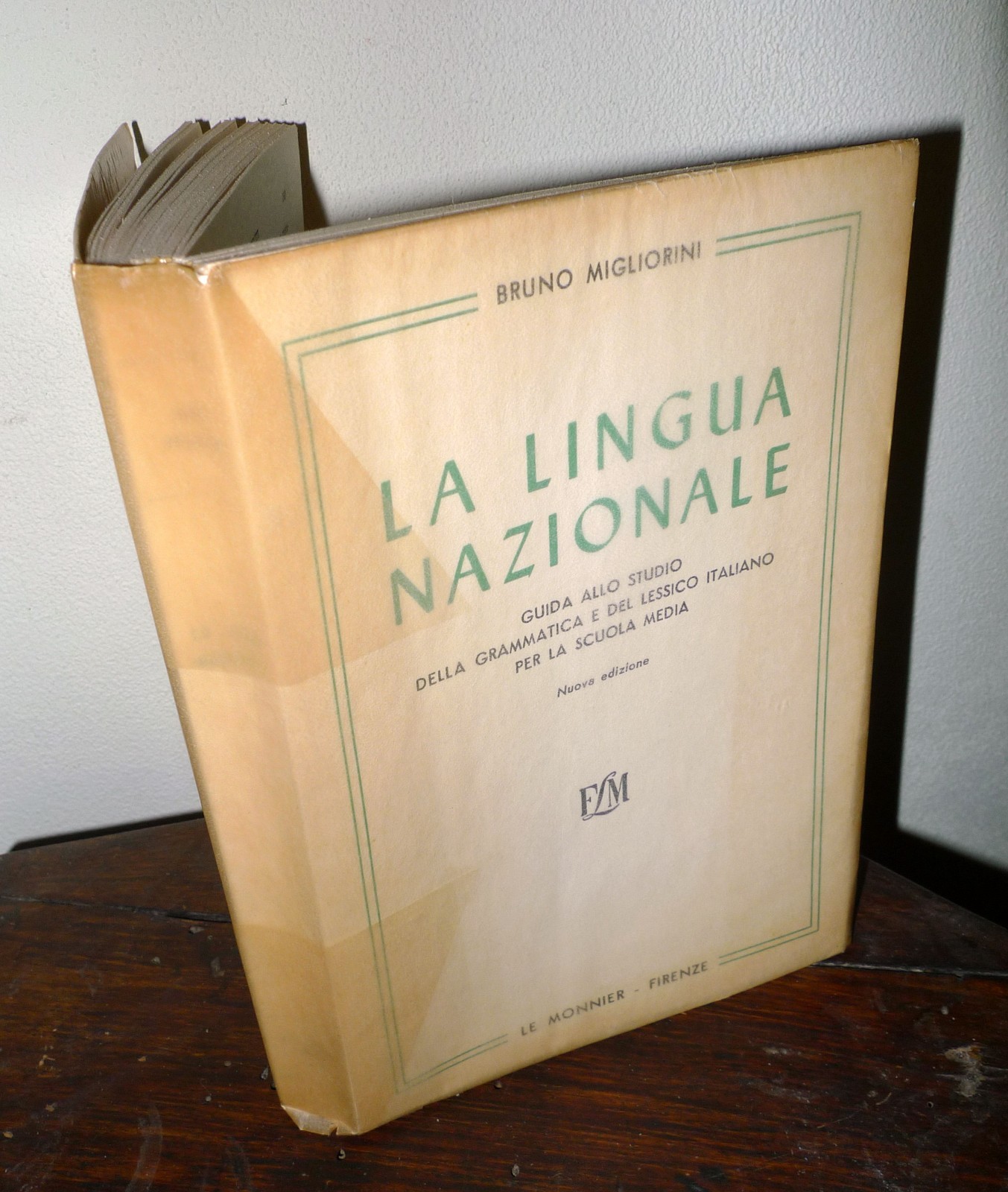 Bruno Migliorini,LA LINGUA NAZIONALE,1963 Le Monnier[manuale scuola,grammatica