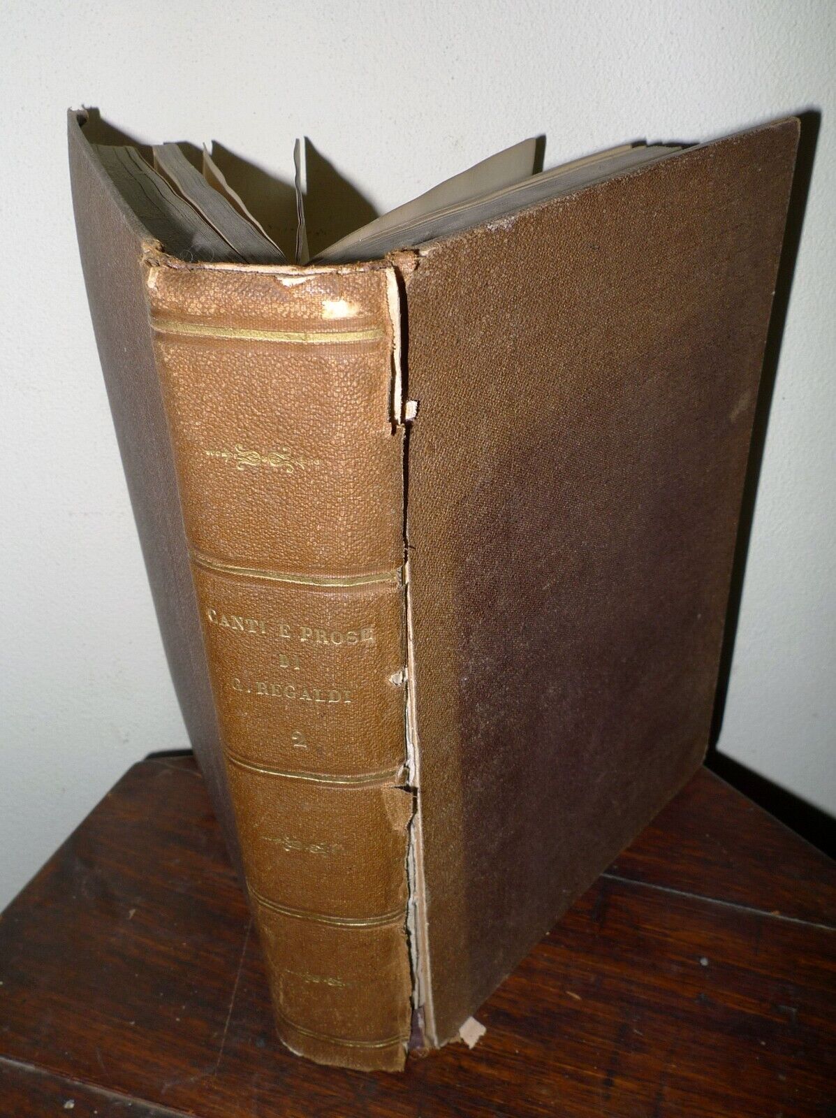 CANTI E PROSE DI GIUSEPPE REGALDI VOL.II,1864[POESIA,STORIA LOCALE,SUSA,TORINO