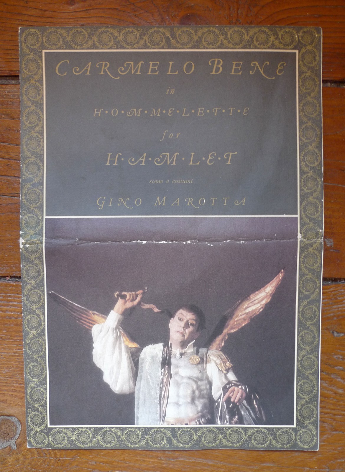 CARMELO BENE,HOMMELETTE FOR HAMLET(1987)LOCANDINA/PROGRAMMA[teatro,M.Grande