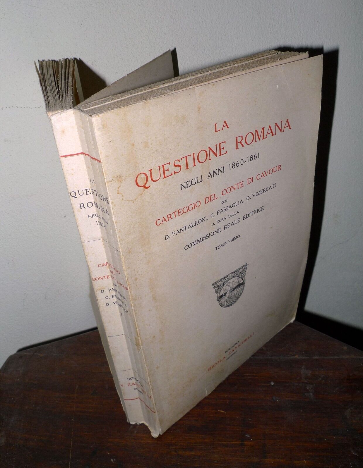 CAVOUR,LA QUESTIONE ROMANA NEGLI ANNI 1860-1861.CARTEGGIO,1929 Zanichelli[storia