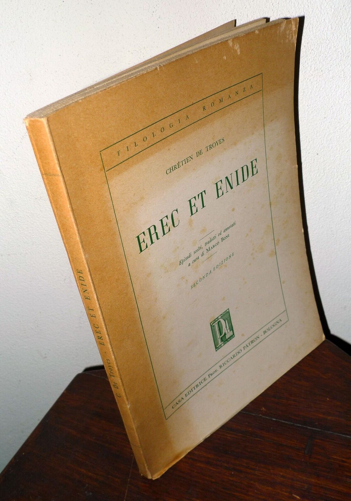 Chrétien de Troyes,EREC ET ENIDE,1963 Patron[italiano/francese,FILOLOGIA ROMANZA