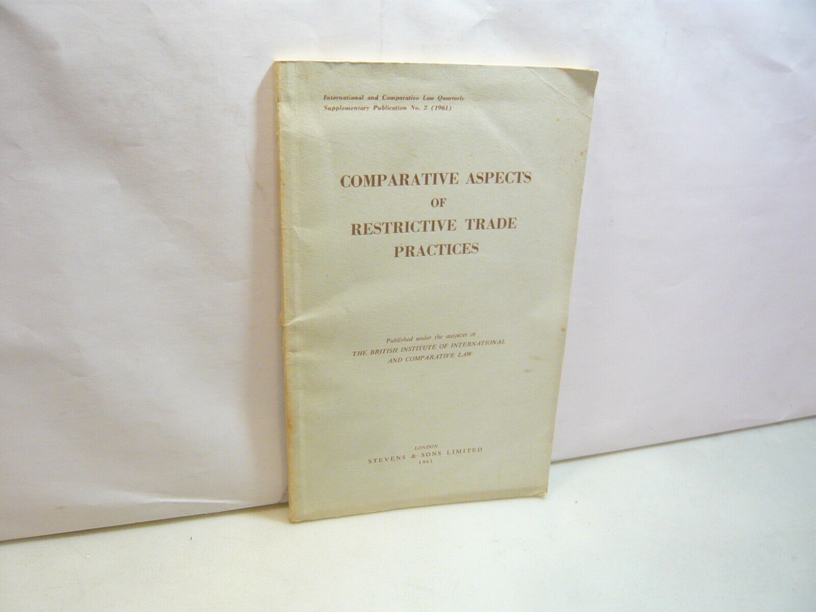 COMPARATIVE ASPECTS OF RESTRICTIVE TRADE PRACTICES,1961[commercio