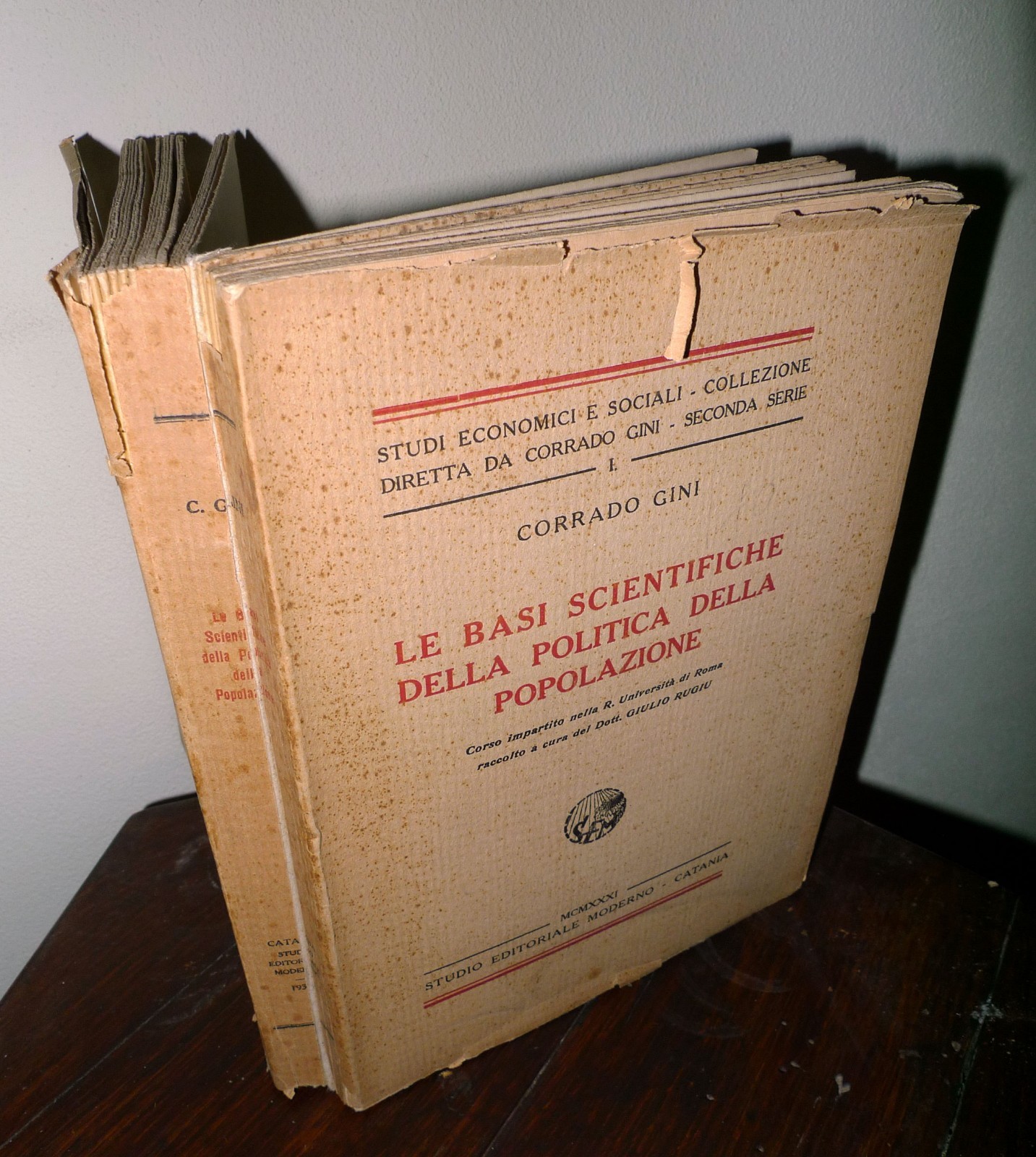 Corrado Gini,LE BASI SCIENTIFICHE DELLA POLITICA DELLA POPOLAZIONE,1931[ECONOMIA
