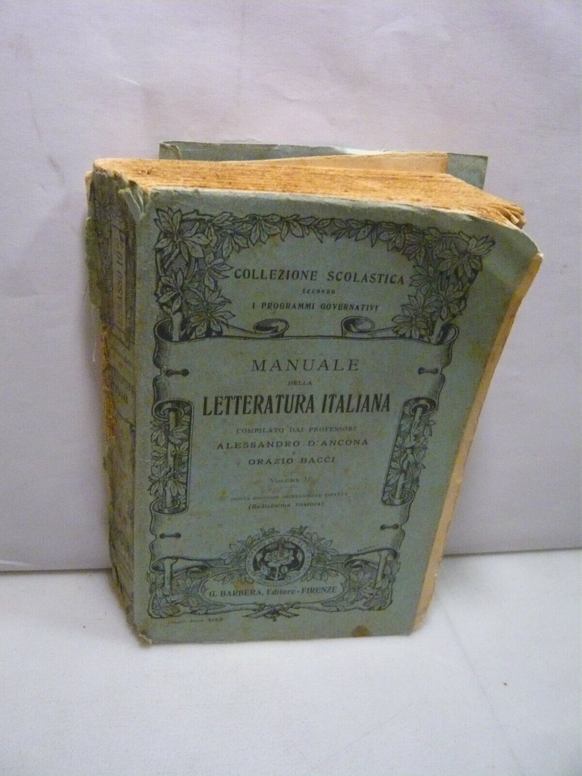 d’Ancona,Bacci,MANUALE DELLA LETTERATURA ITALIANA,voll. 2, Firenze 1925