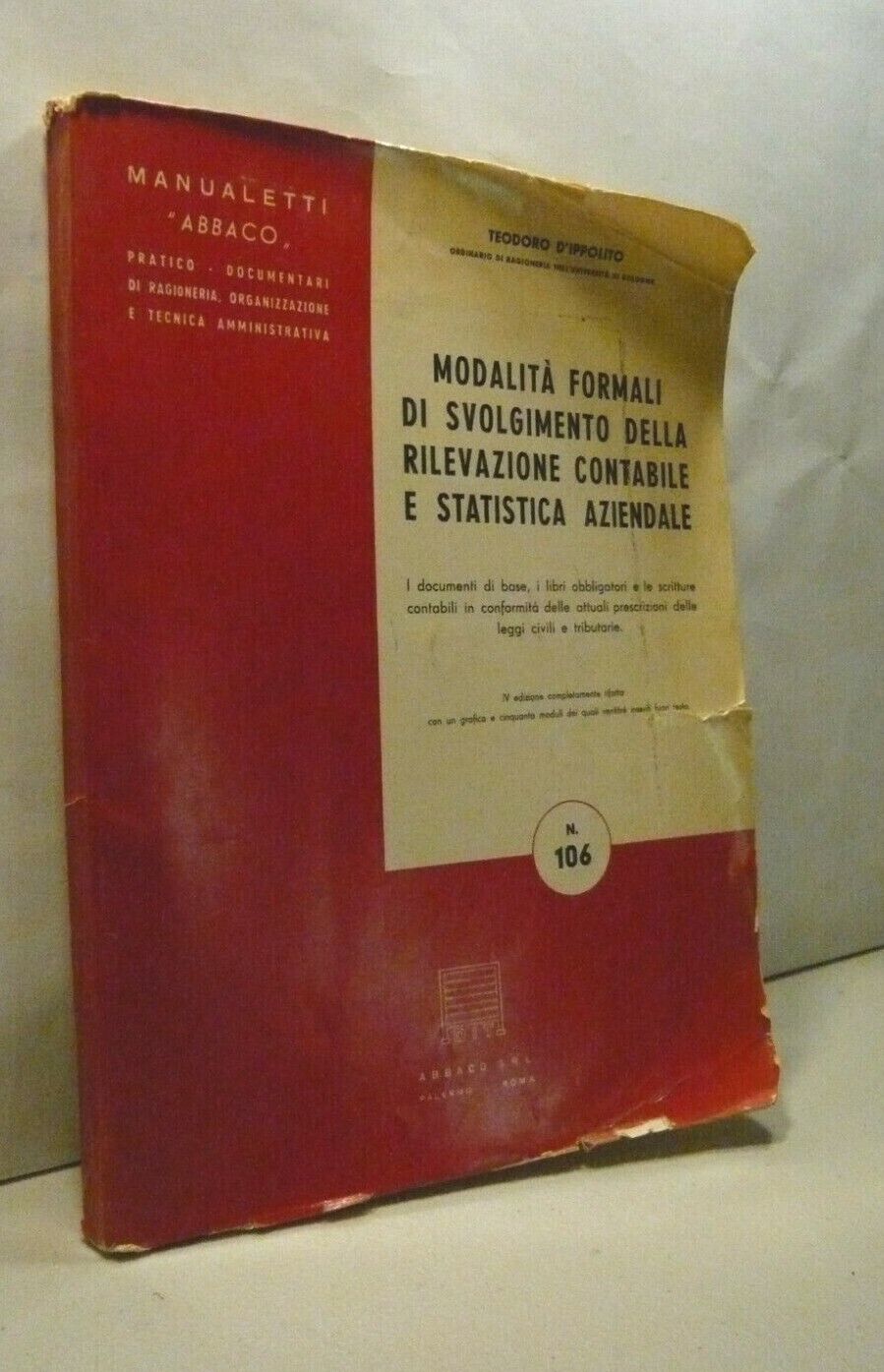 D’Ippolito, RILEVAZIONE CONTABILE E STATISTICA AZIENDALE,1961[ragioneria
