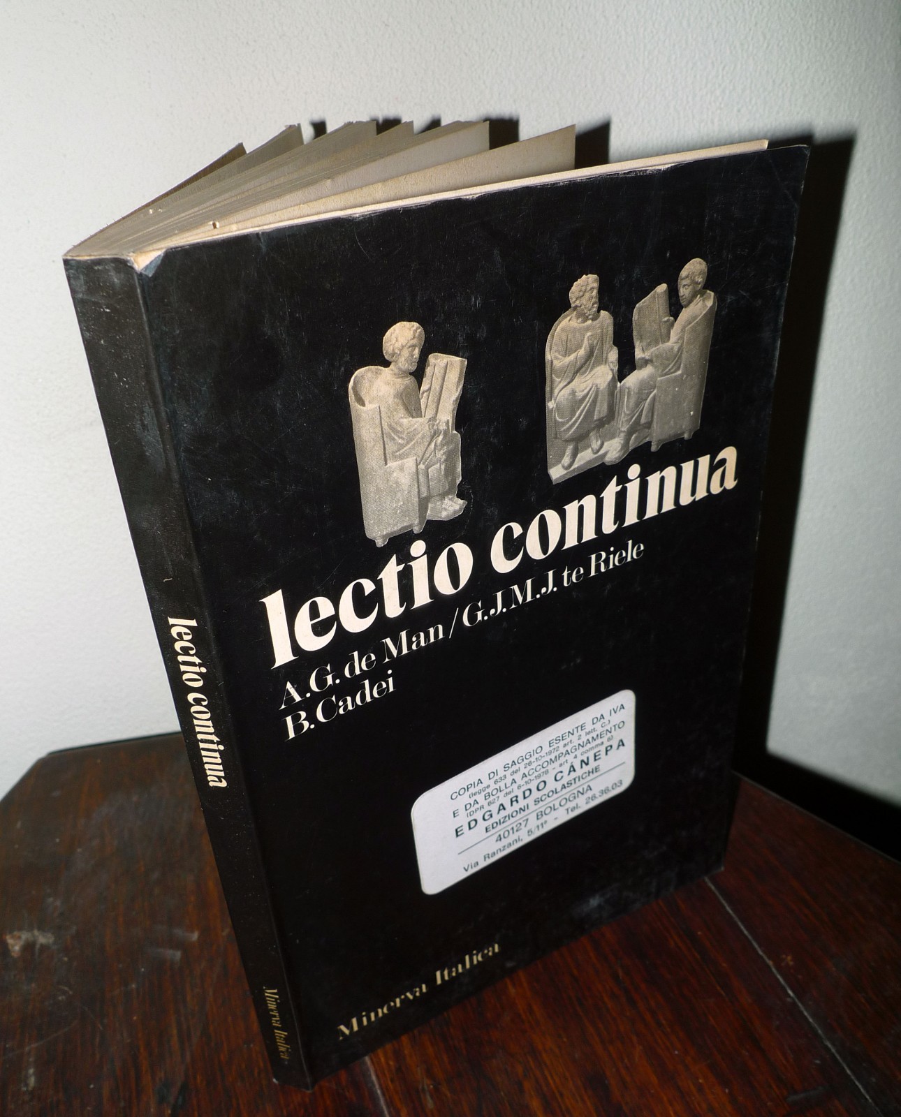 de Man,LECTIO CONTINUA.Antologia della lingua latina,1980 Minerva Italica