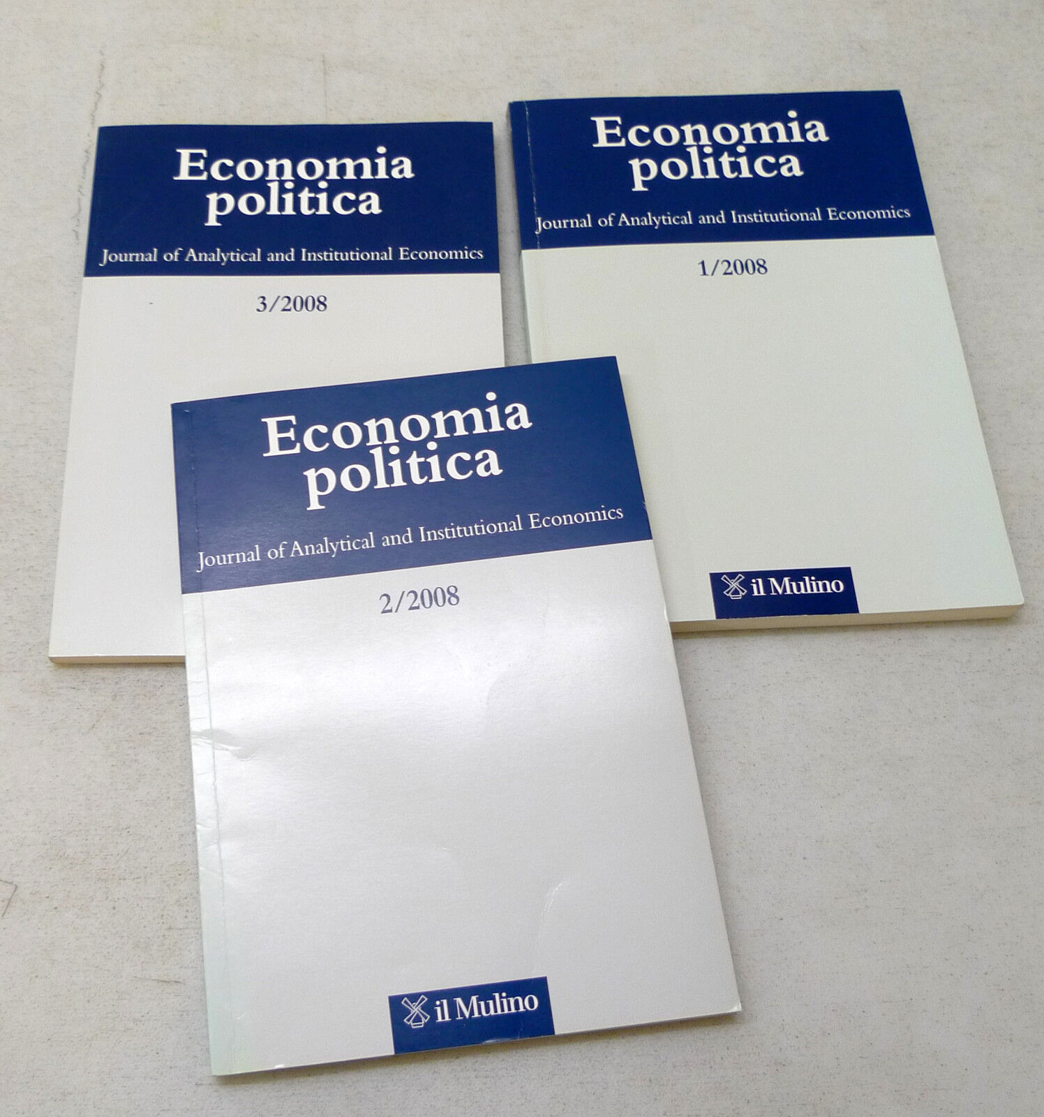 ECONOMIA POLITICA 2008.Journal of Analytical and Institutional Economics,Mulino