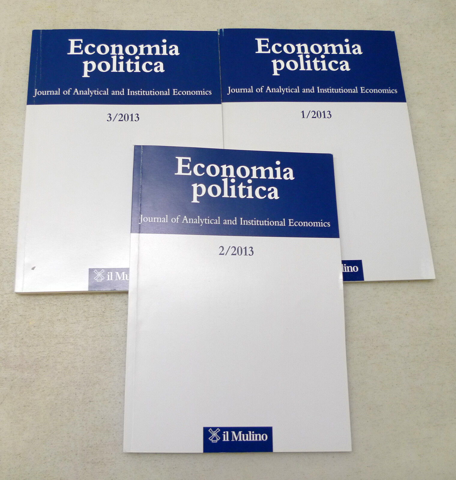 ECONOMIA POLITICA 2013.Journal of Analytical and Institutional Economics,Mulino
