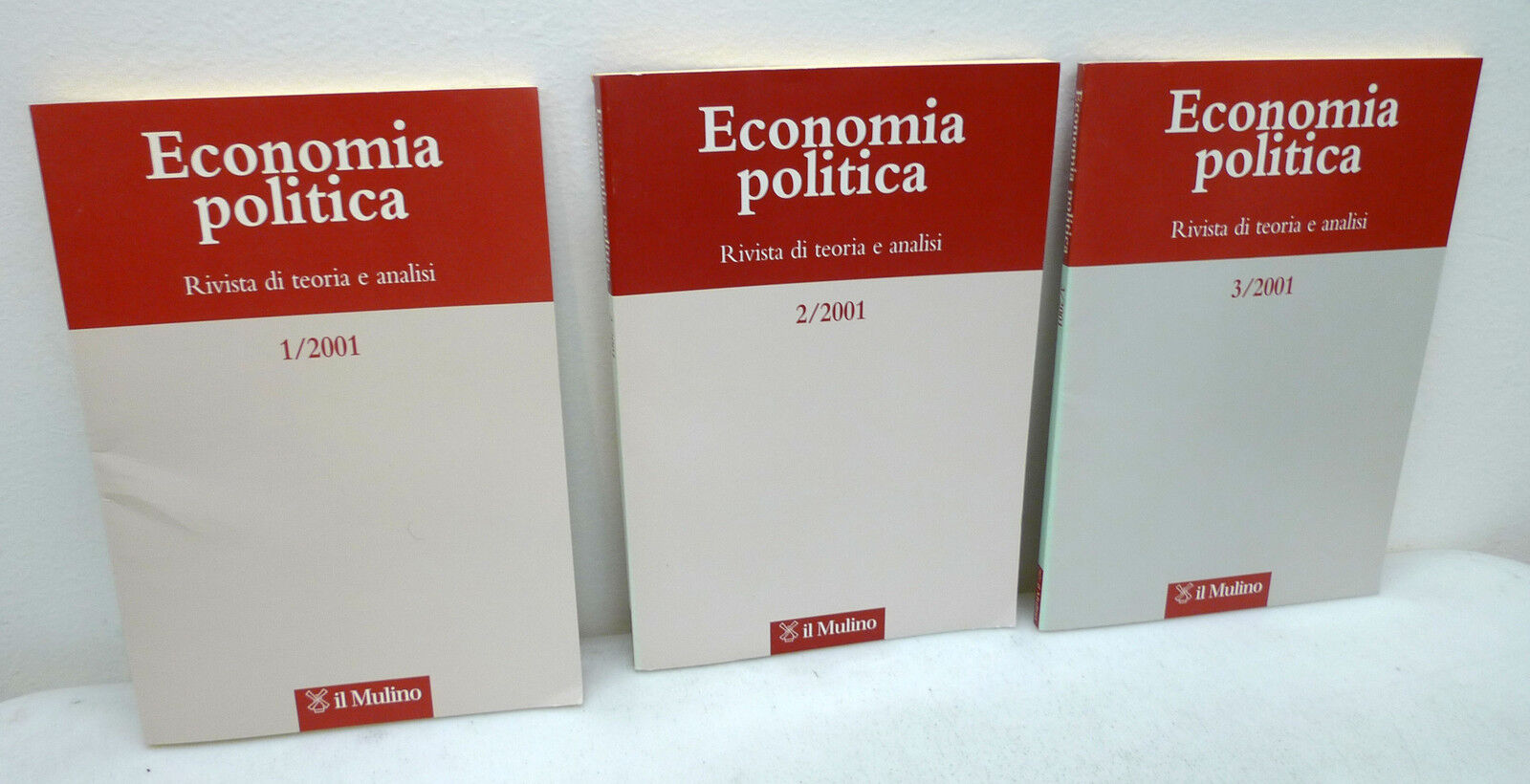 ECONOMIA POLITICA.Rivista di teoria e analisi 1/2/3 2001,Mulino[annata completa