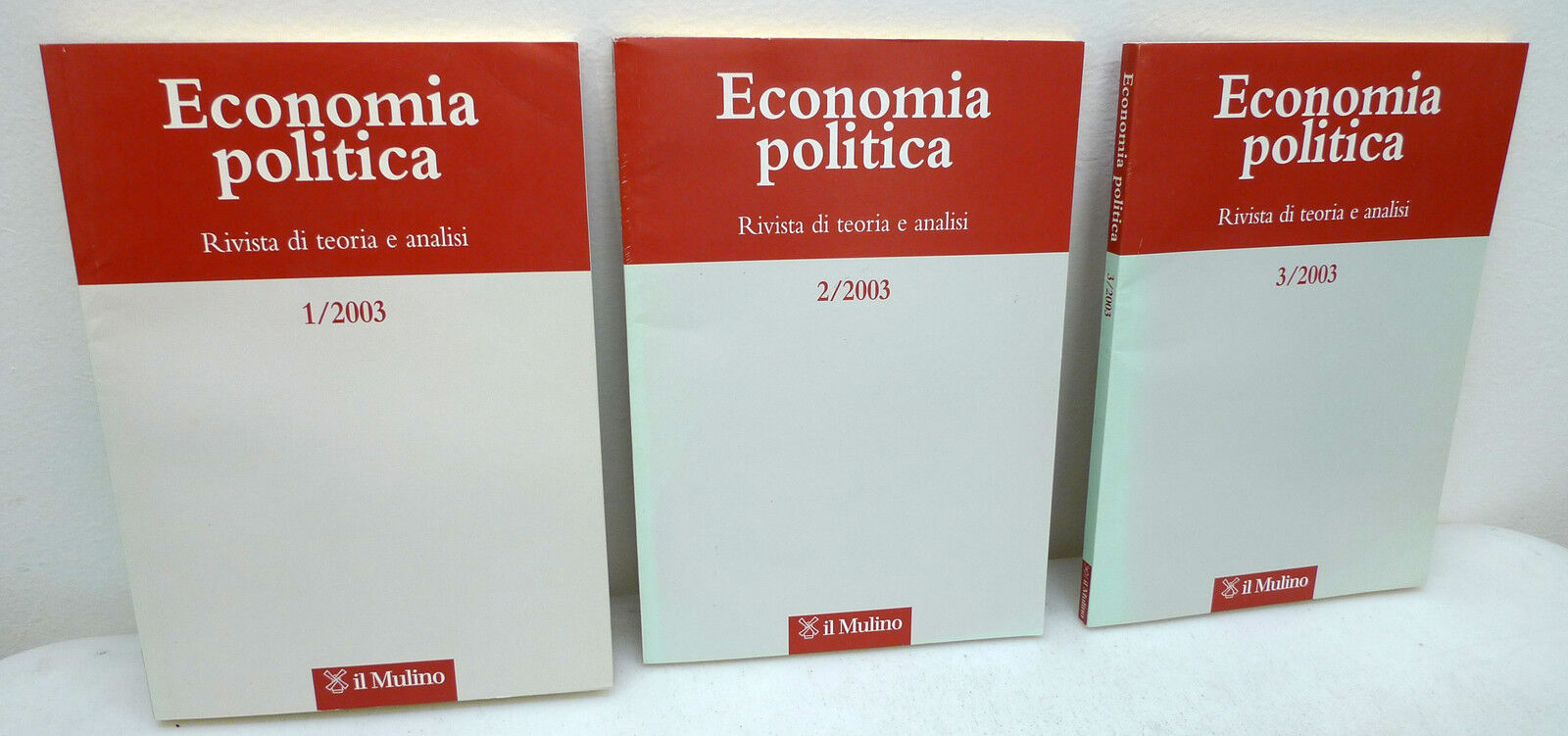 ECONOMIA POLITICA.Rivista di teoria e analisi 1/2/3 2003,Mulino[annata completa