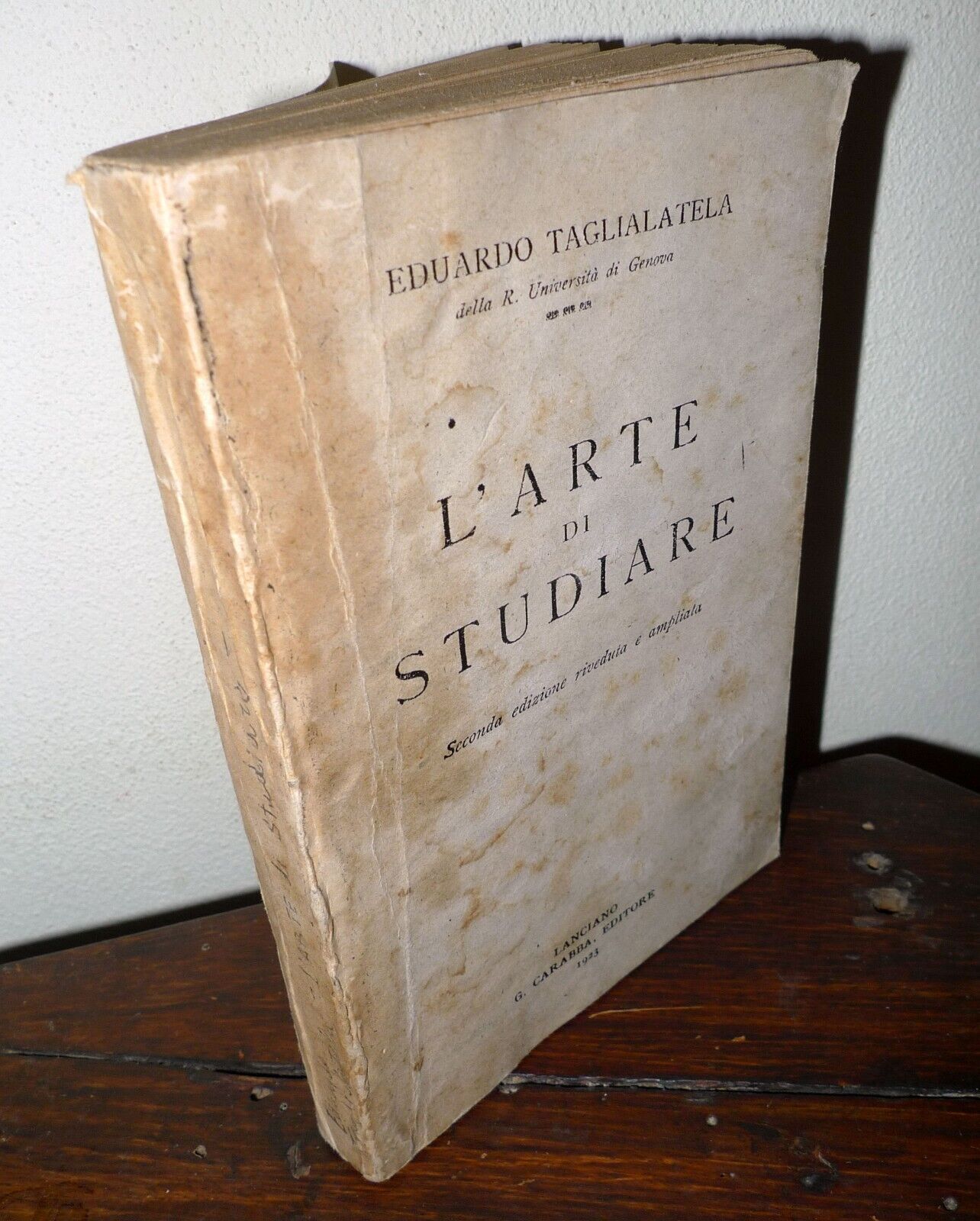 Eduardo Taglialatela,L'ARTE DI STUDIARE,1923 Carabba[pedagogia