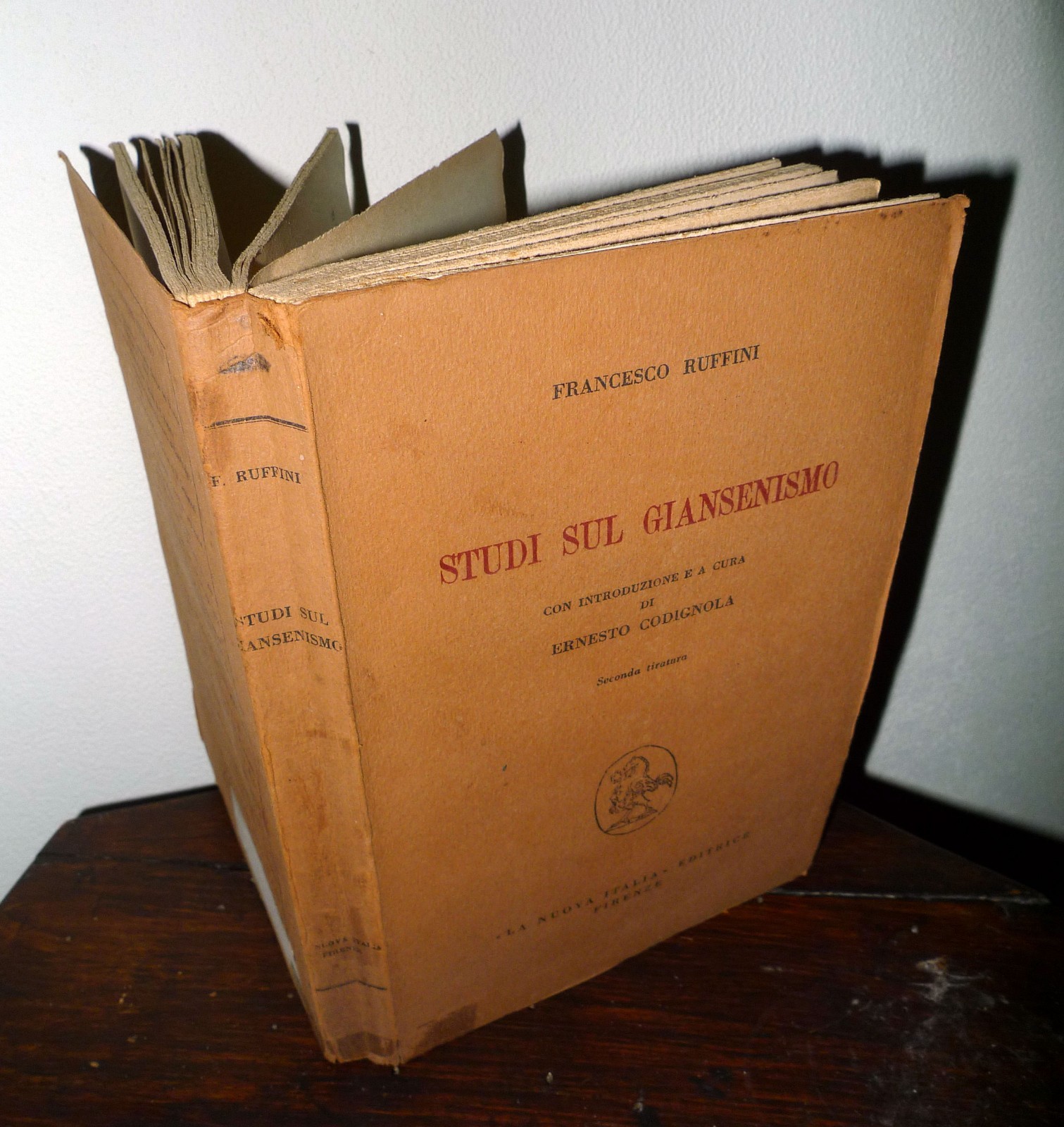 Francesco Ruffini,STUDI SUL GIANSENISMO,1947 La Nuova Italia[religione,Manzoni