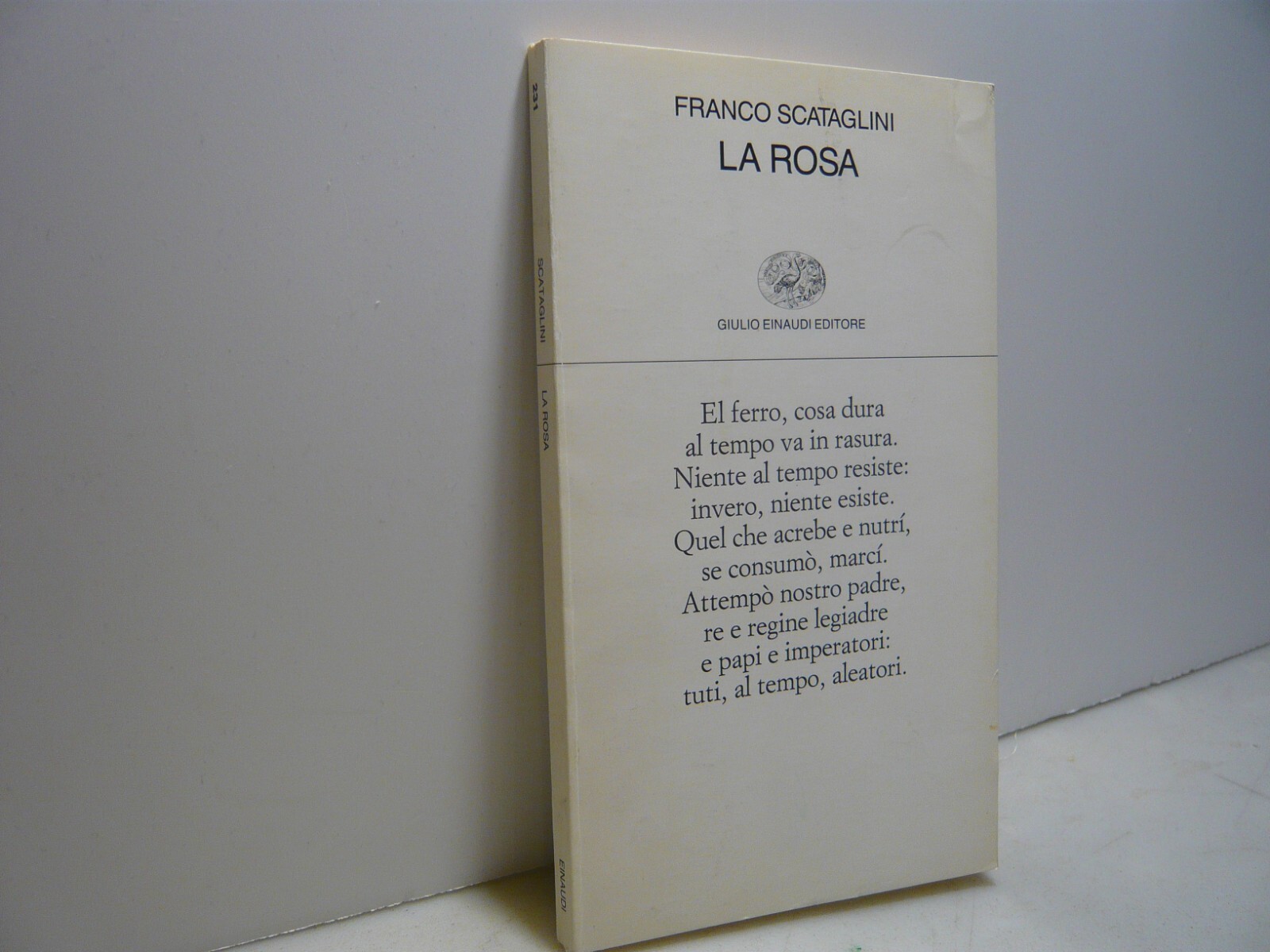 Franco Scatolini, LA ROSA, Giulio Einaudi 1992