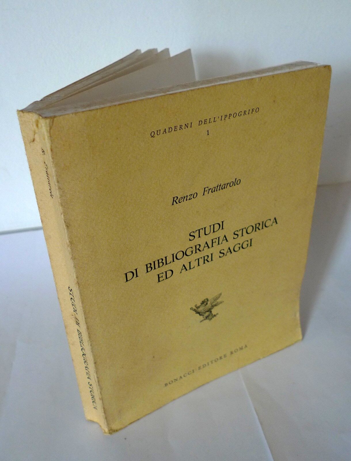 Frattarolo,STUDI DI BIBLIOGRAFIA STORICA ED ALTRI SAGGI,'77 Bonacci[storia,libro