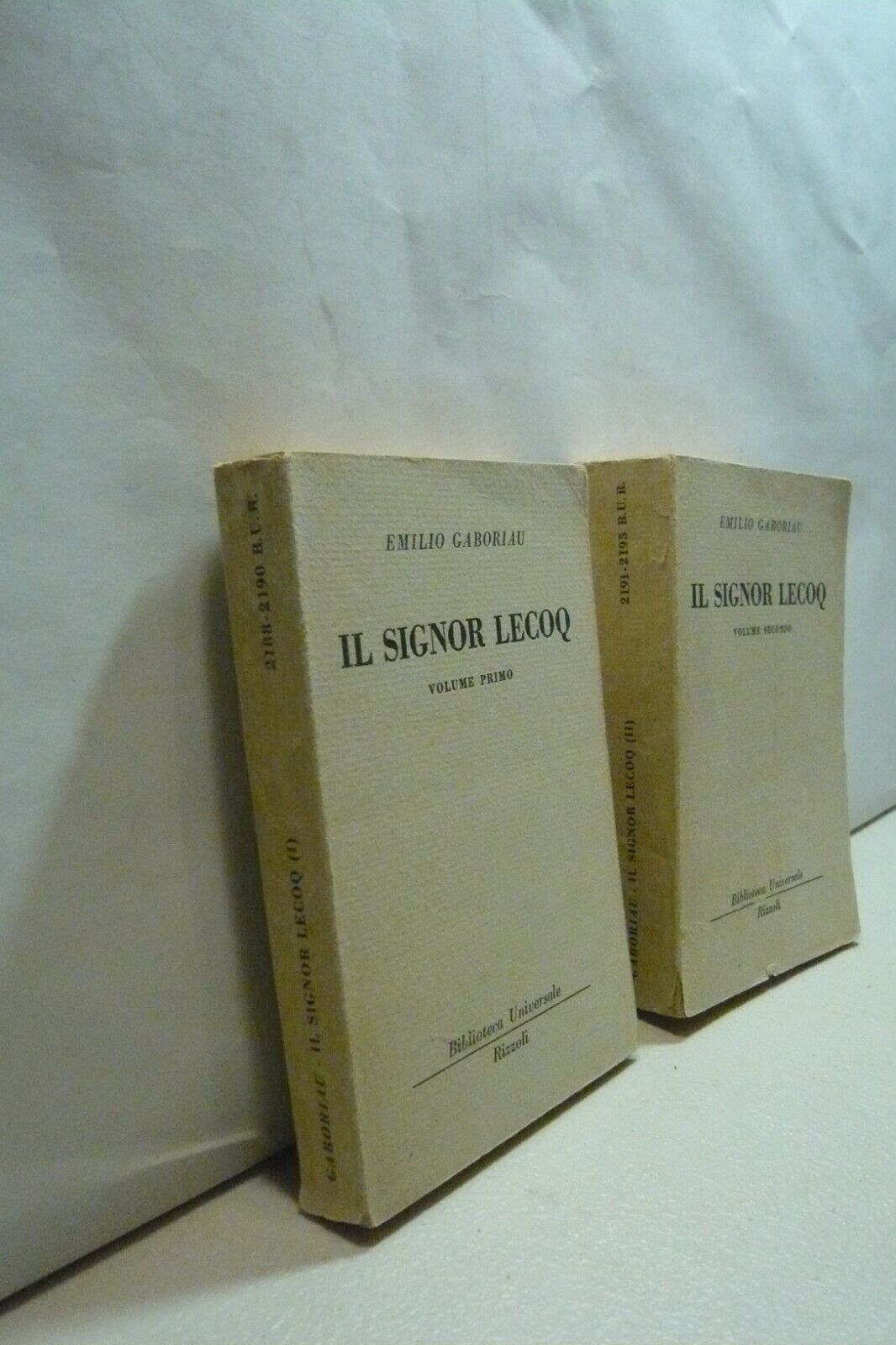 Gaboriau,IL SIGNOR LECOQ. 2 voll, bur 1965