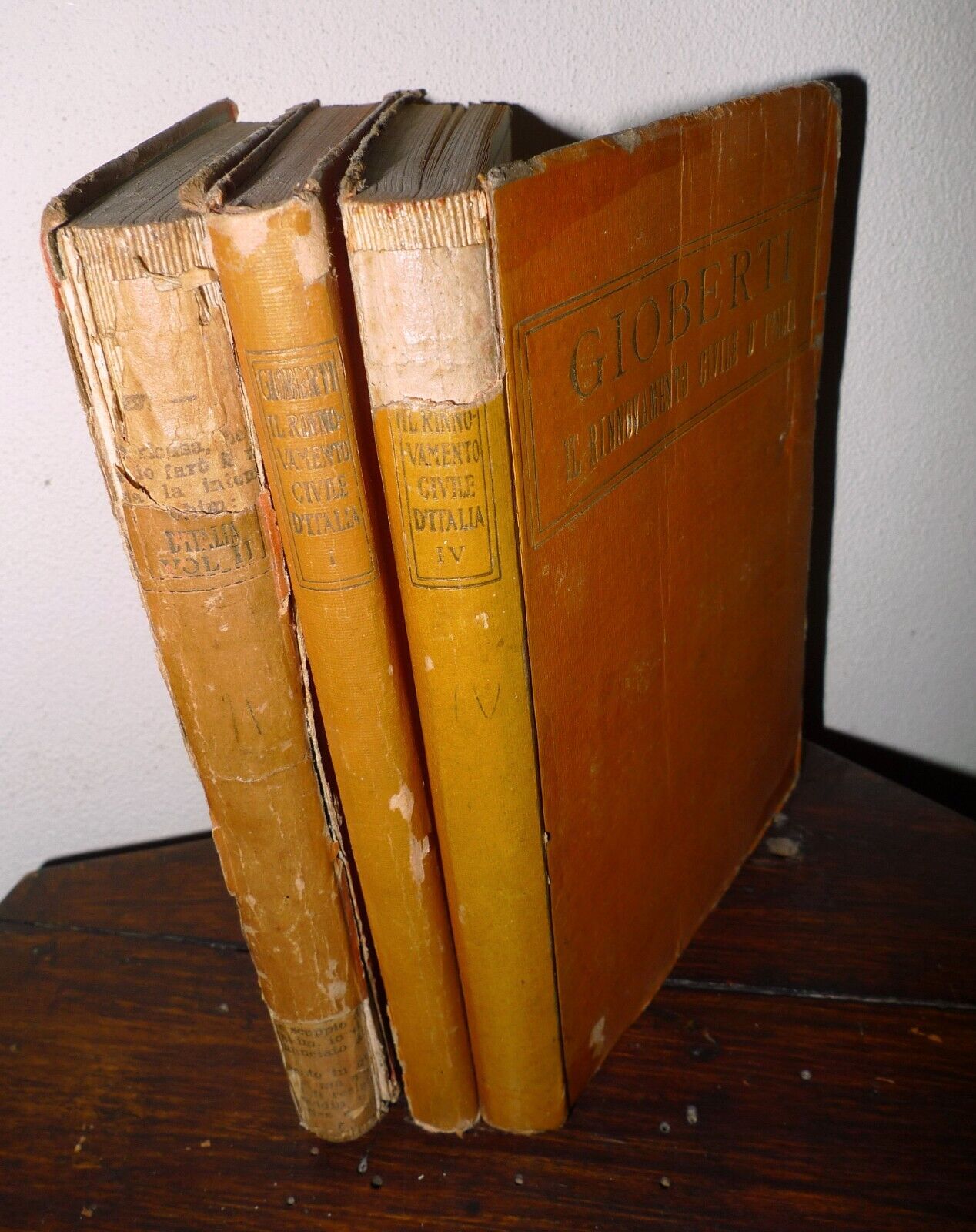 Gioberti,IL RINNOVAMENTO CIVILE D'ITALIA Vol.I-II-IV,1924 Ist.Ed.Italiano