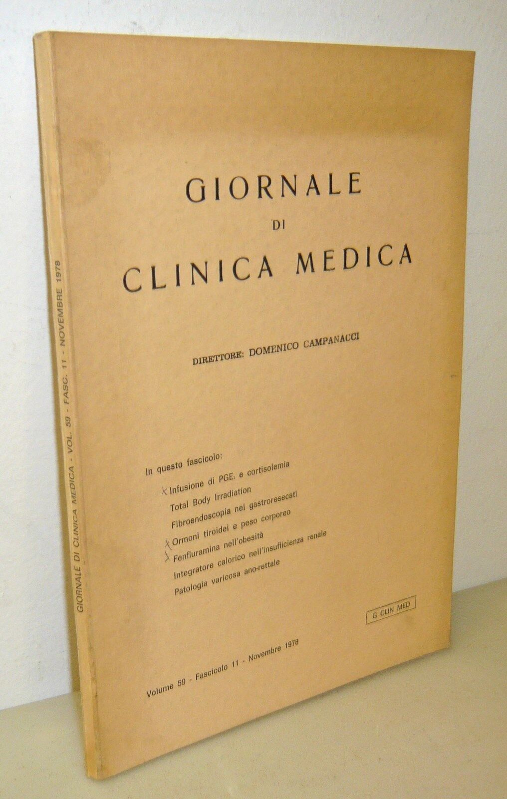 GIORNALE DI CLINICA MEDICA vol.59,1978[medicina,Campanacci,linfomi non Hodgkin