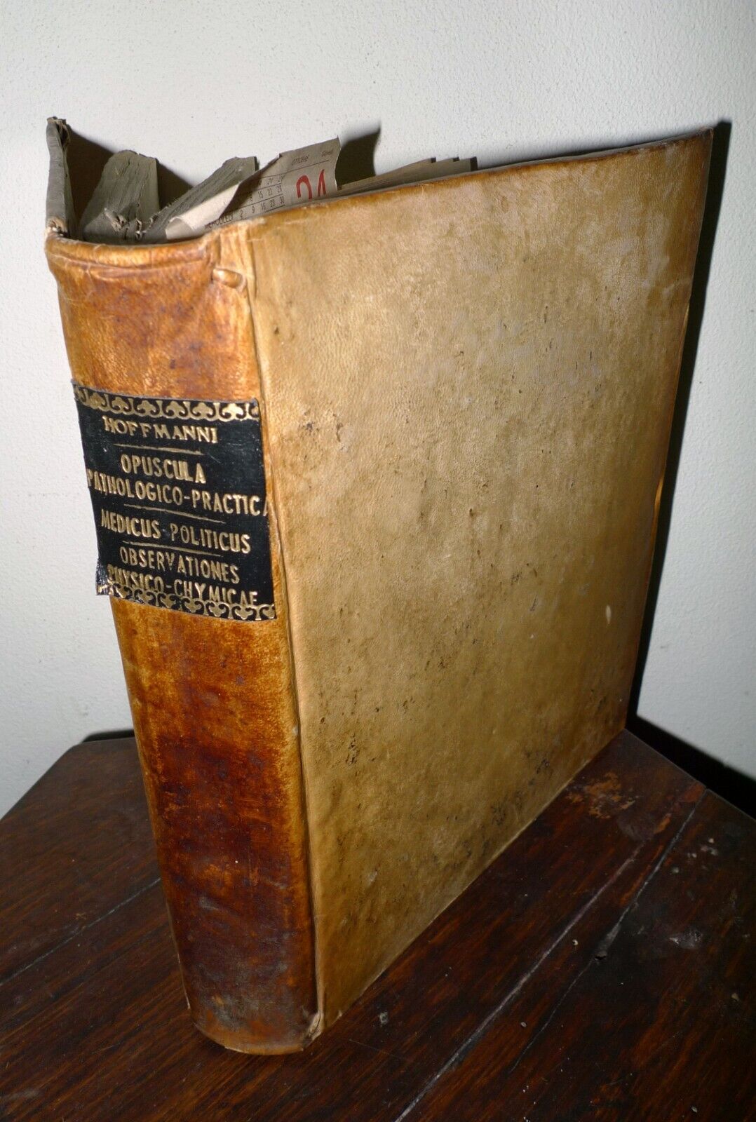 HOFFMANN,OPUSCULA PATHOLOGICO-PRATICA/OBSERVATIONES PHYSICO-CHYMICAE,1762/1755