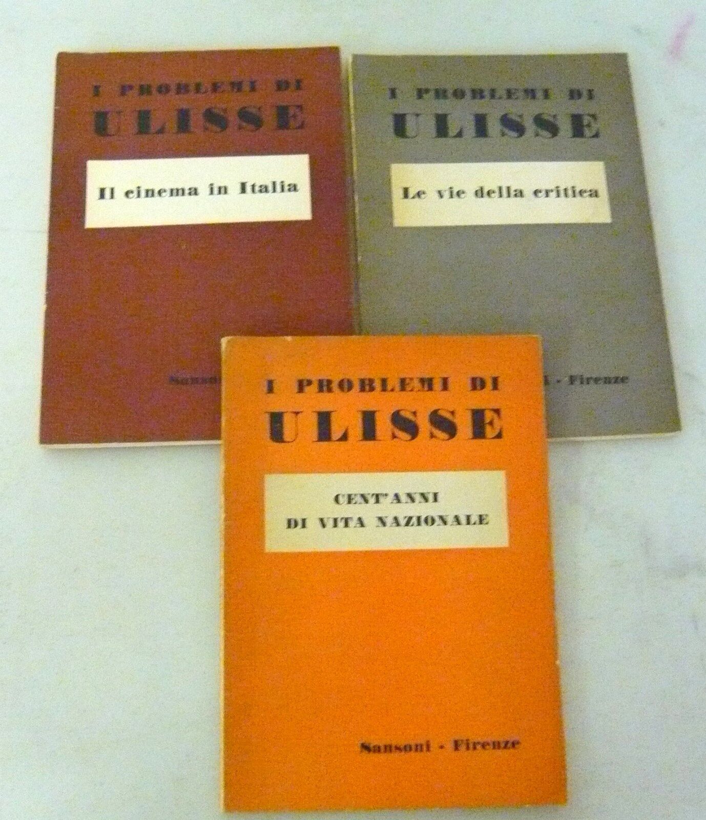 I PROBLEMI DI ULISSE,100 ANNI DI VITA NAZIONALE/VIE DELLA CRITICA/CINEMA …