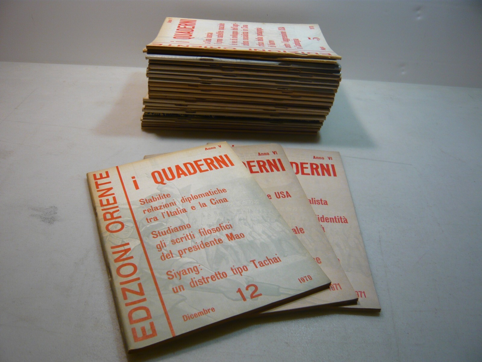 I QUADERNI della stampa cinese, Edizioni Oriente, Milano,1968-78[34 fascicoli