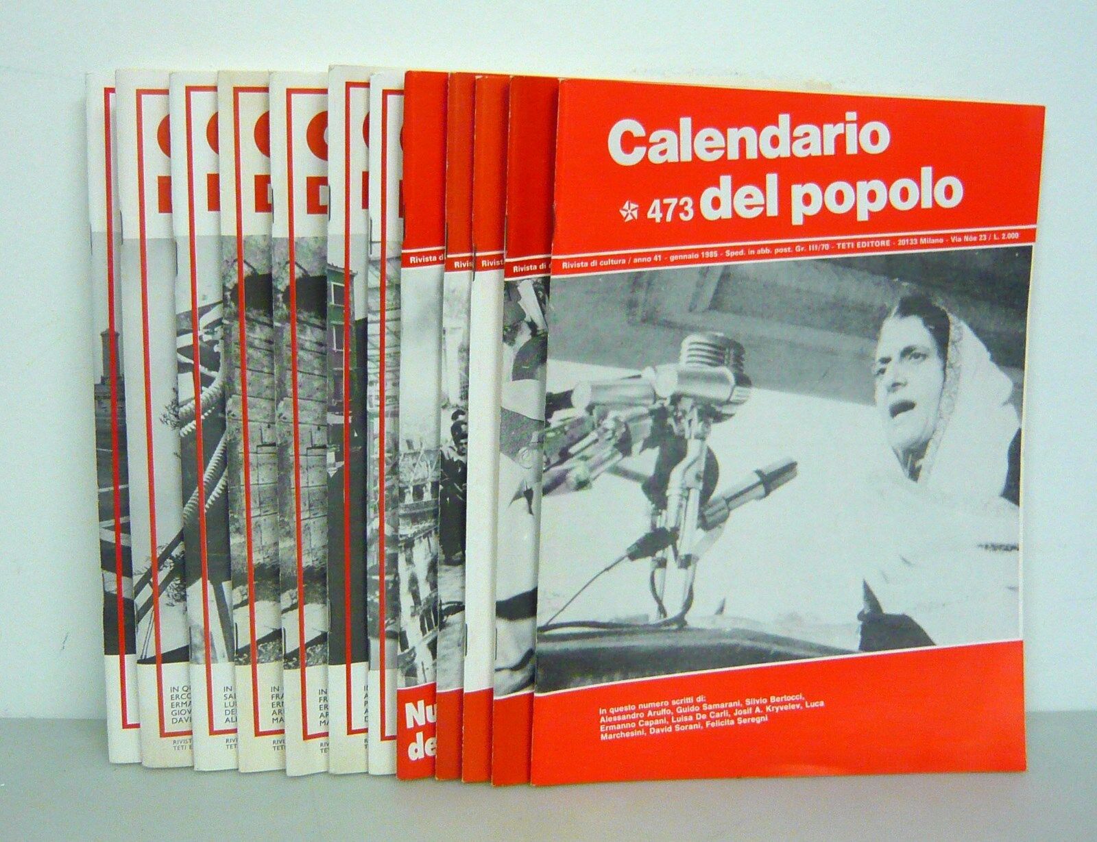 IL CALENDARIO DEL POPOLO.Rivista di cultura,1985 annata completa
