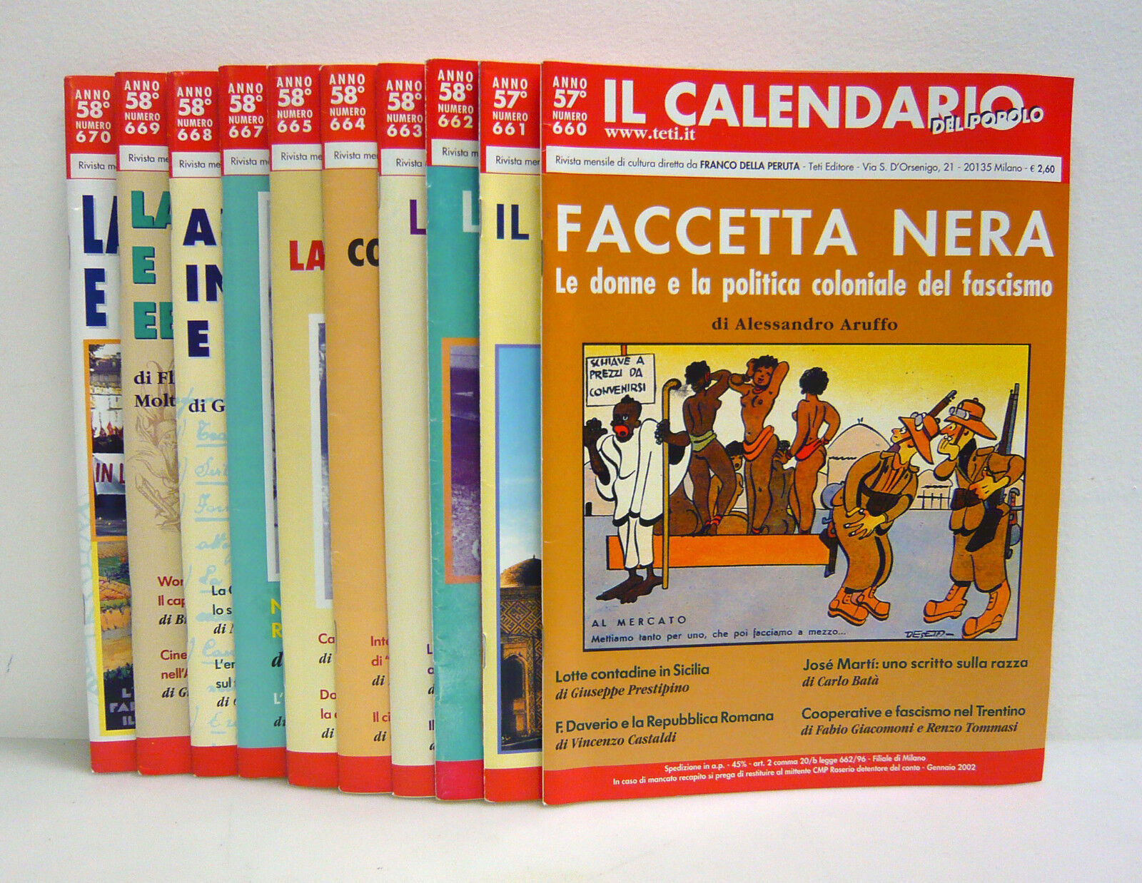 IL CALENDARIO DEL POPOLO.Rivista di cultura,2002 annata completa