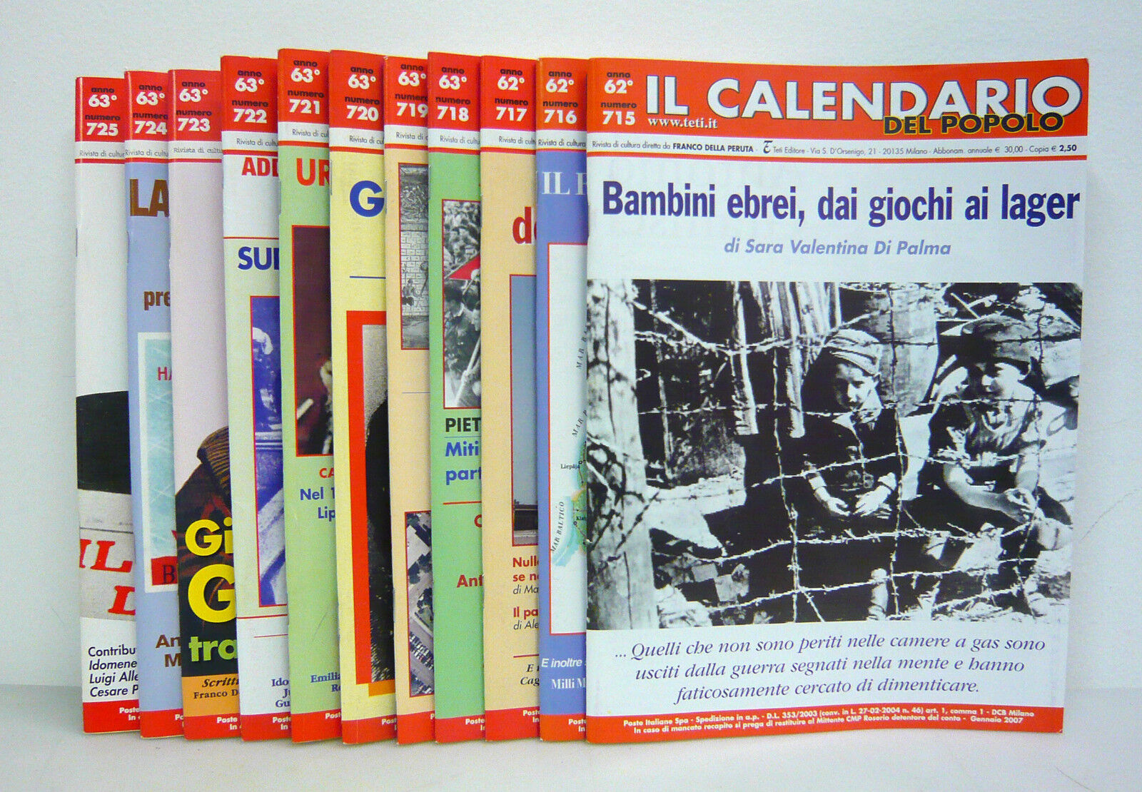 IL CALENDARIO DEL POPOLO.Rivista di cultura,2007 annata completa
