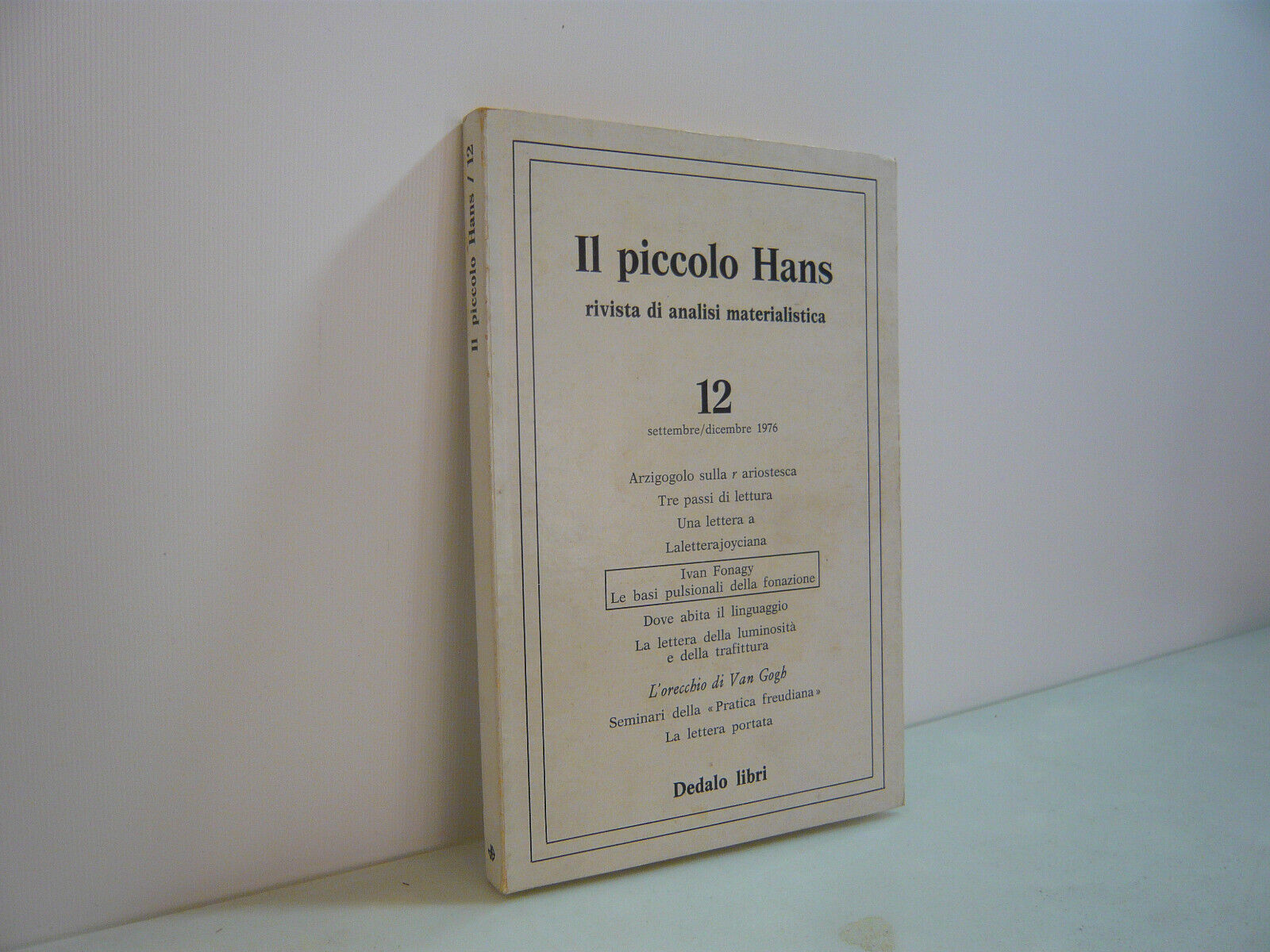 IL PICCOLO HANS.Rivista trimestrale di analisi materialistica. N. 12, 1976