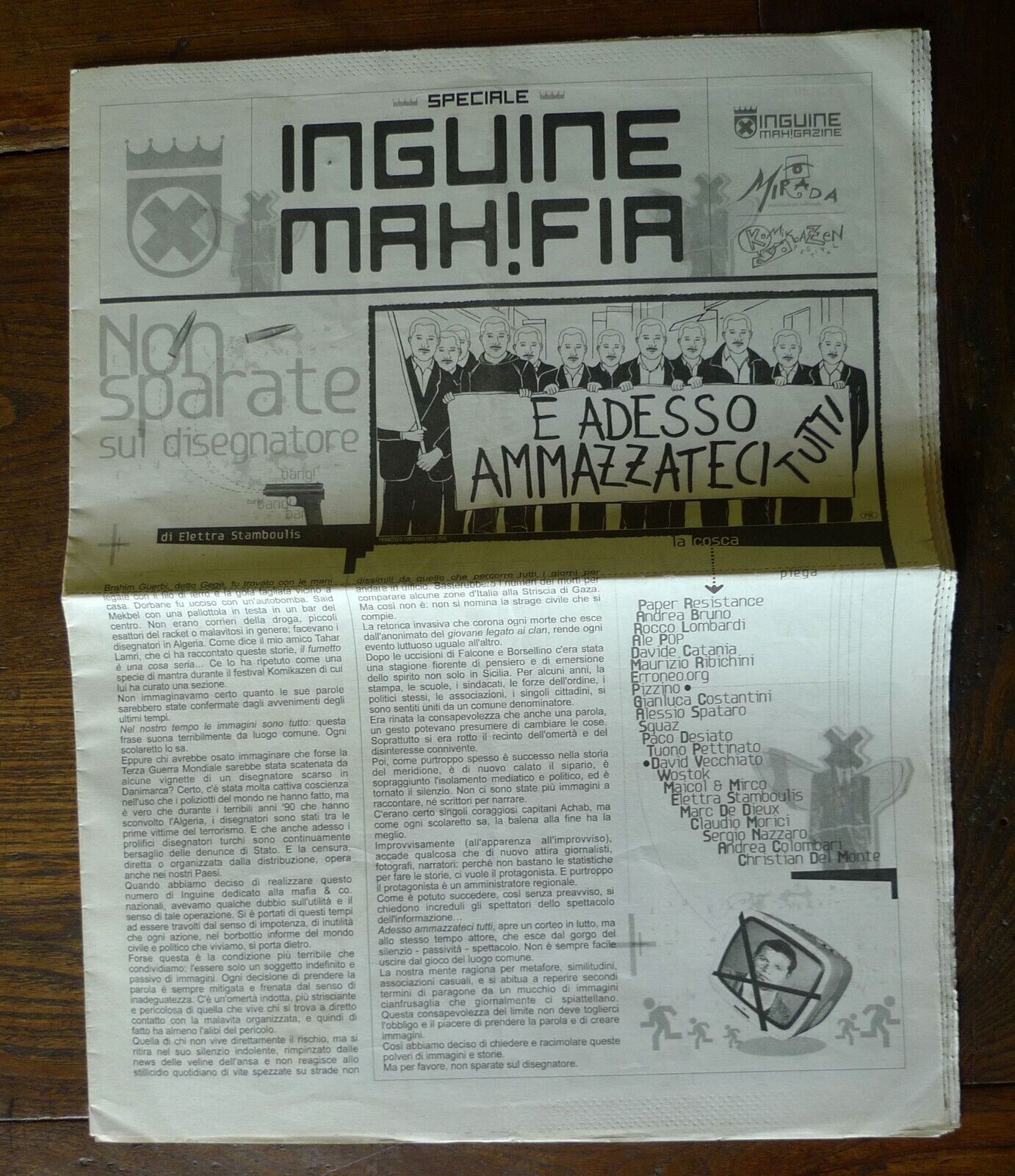 INGUINE MAH!FIA.SPECIALE,2006[FUMETTI,Gianluca Costantini,Paper Resistance