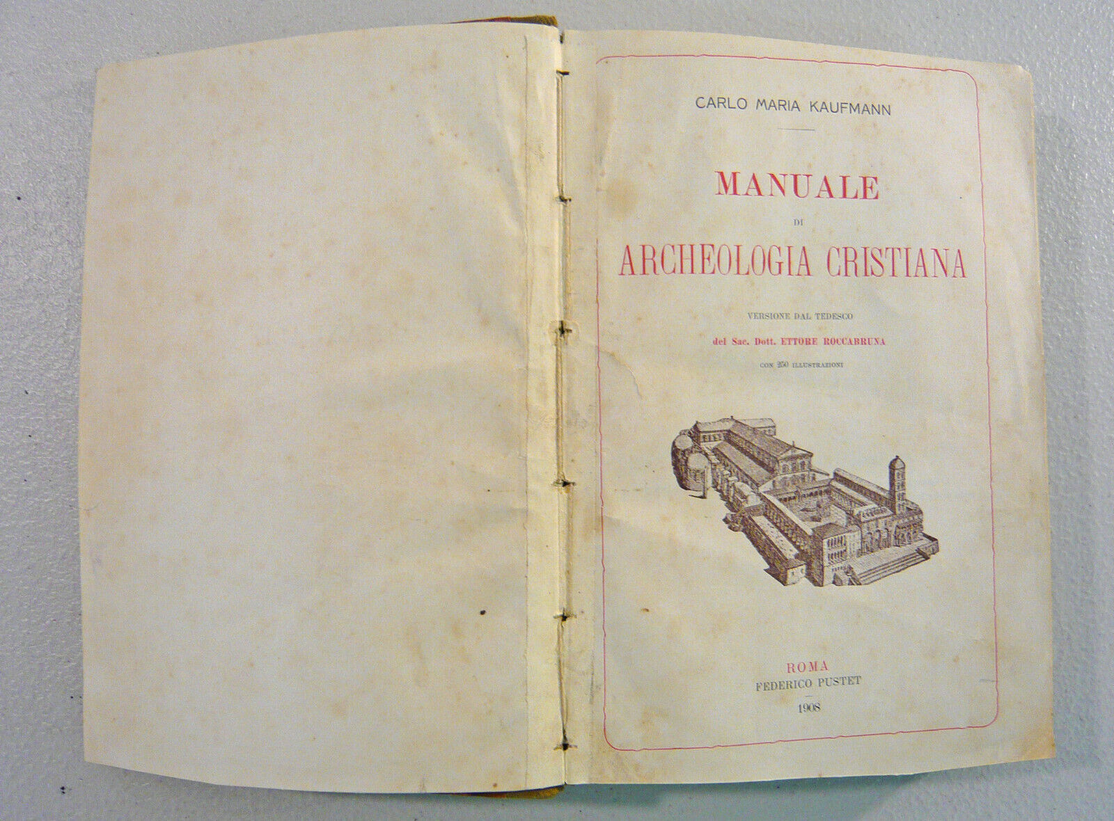 Kaufmann,MANUALE DI ARCHEOLOGIA CRISTIANA,1908 Pustet[storia,arte