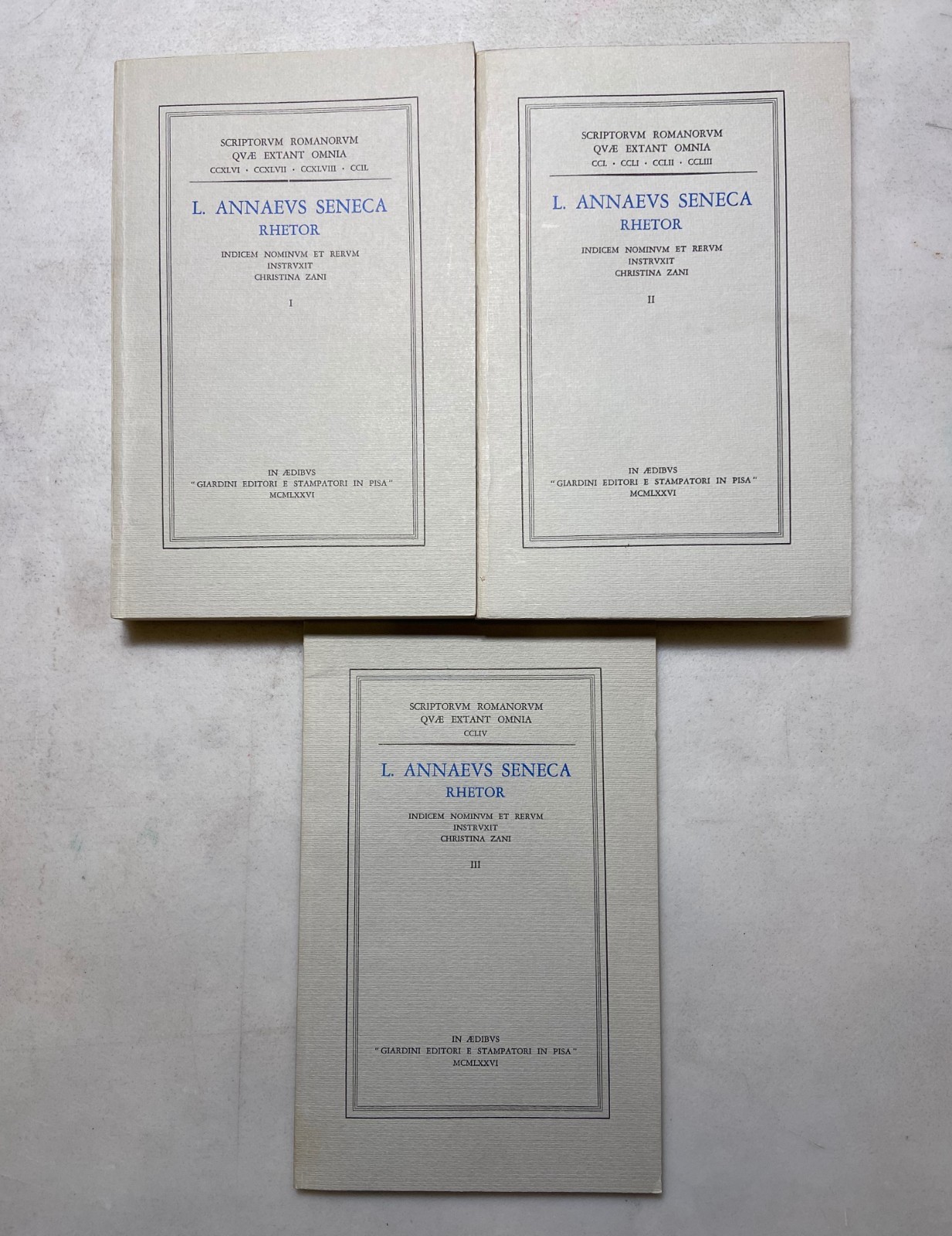 L. Anneus Seneca,INDICEM NOMINUM ET RERUM INSTRUXIT CHRISTINA ZANI, v. …