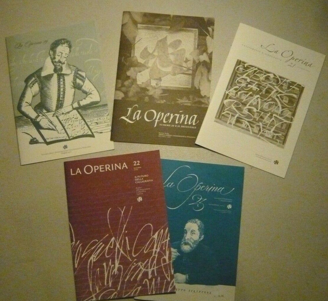 LA OPERINA (nn. 19-23) Associazione Calligrafica Italiana, 2001-2003[calligrafia