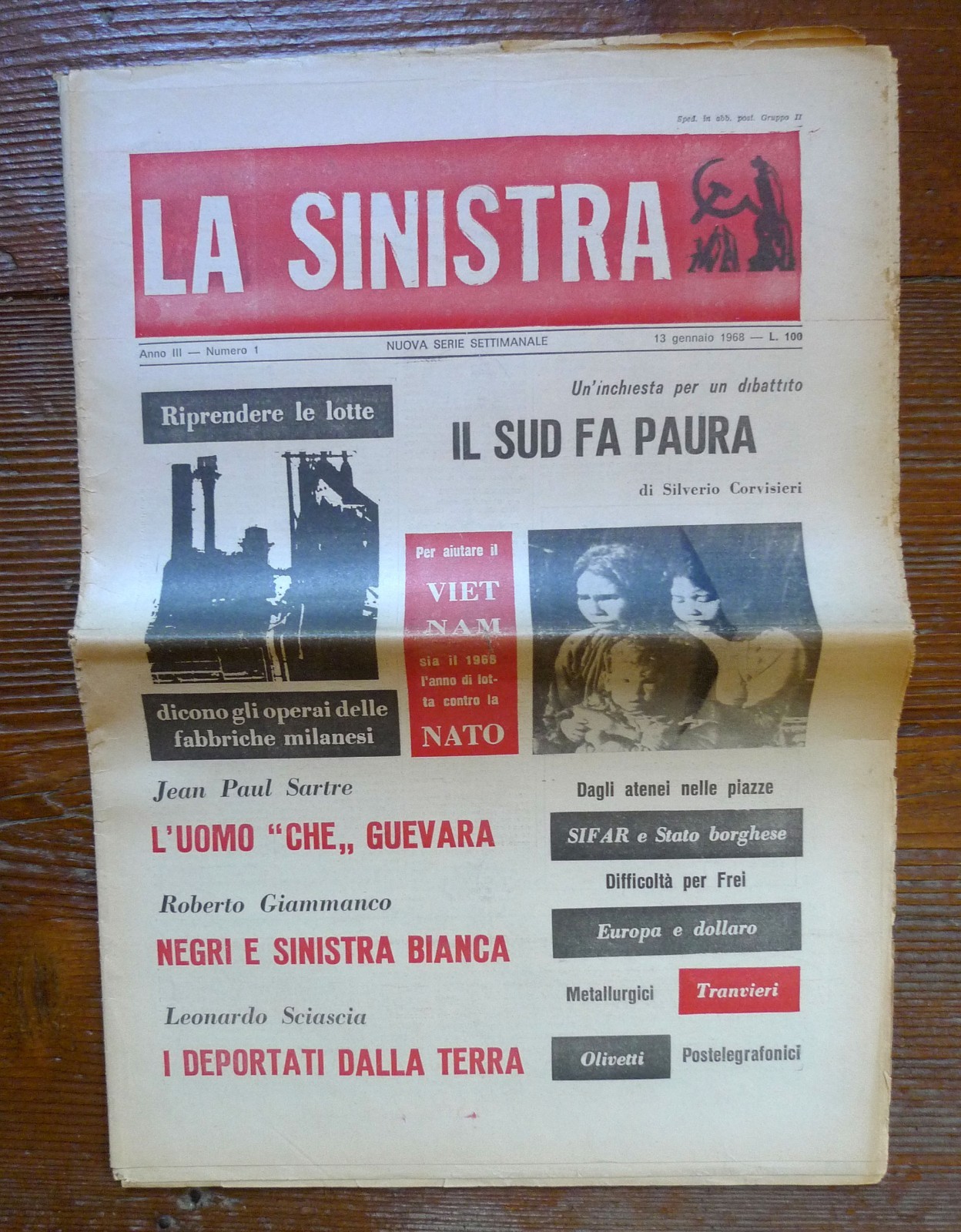 LA SINISTRA Nuova Serie Ann.III n.1 13 Gen.1968[rivista,comunismo,Corvisieri