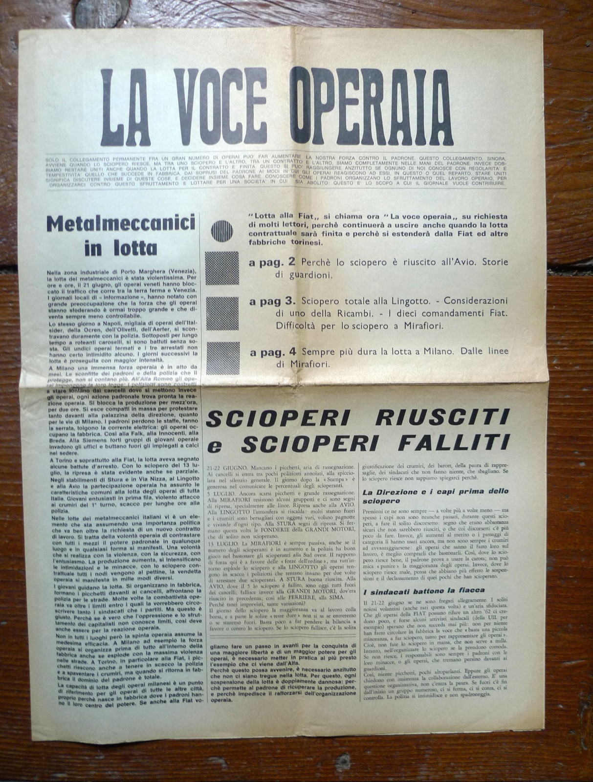 LA VOCE OPERAIA Lug.1966[Lotta alla Fiat,autonomia,Torino,comunismo