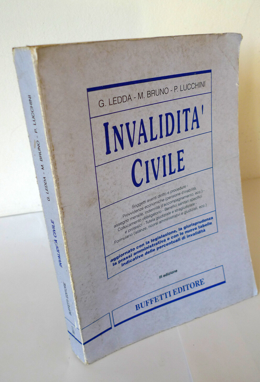 Ledda/Lucchini/Bruno,INVALIDITÀ CIVILE,1991 Buffetti[diritto,leggi,handicap
