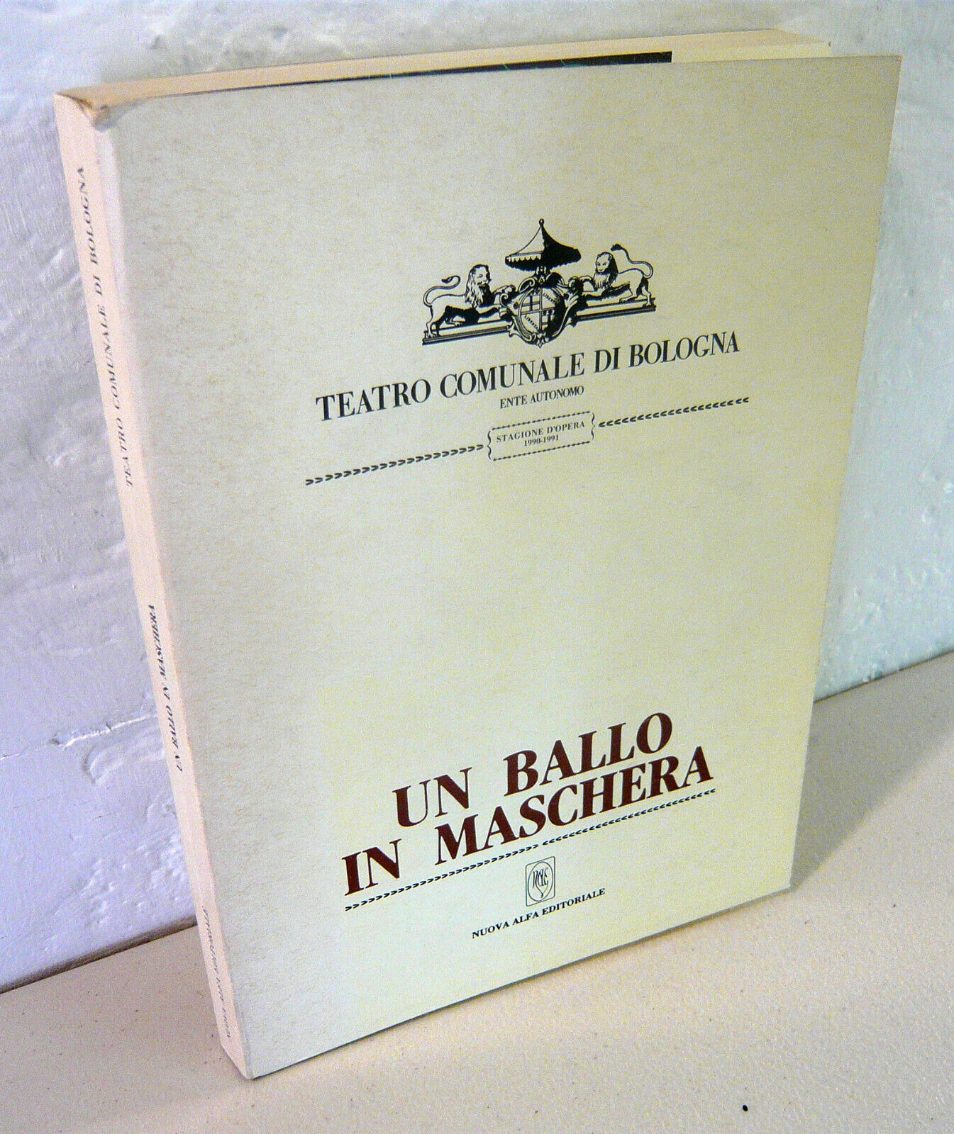 Libretto UN BALLO IN MASCHERA,Teatro Comunale di Bologna '91[Verdi,musica,lirica