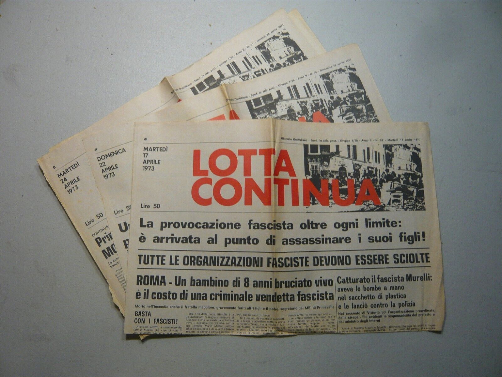 LOTTA CONTINUA.Giornale Quotidiano,luglio 1973[contestazione,movimento
