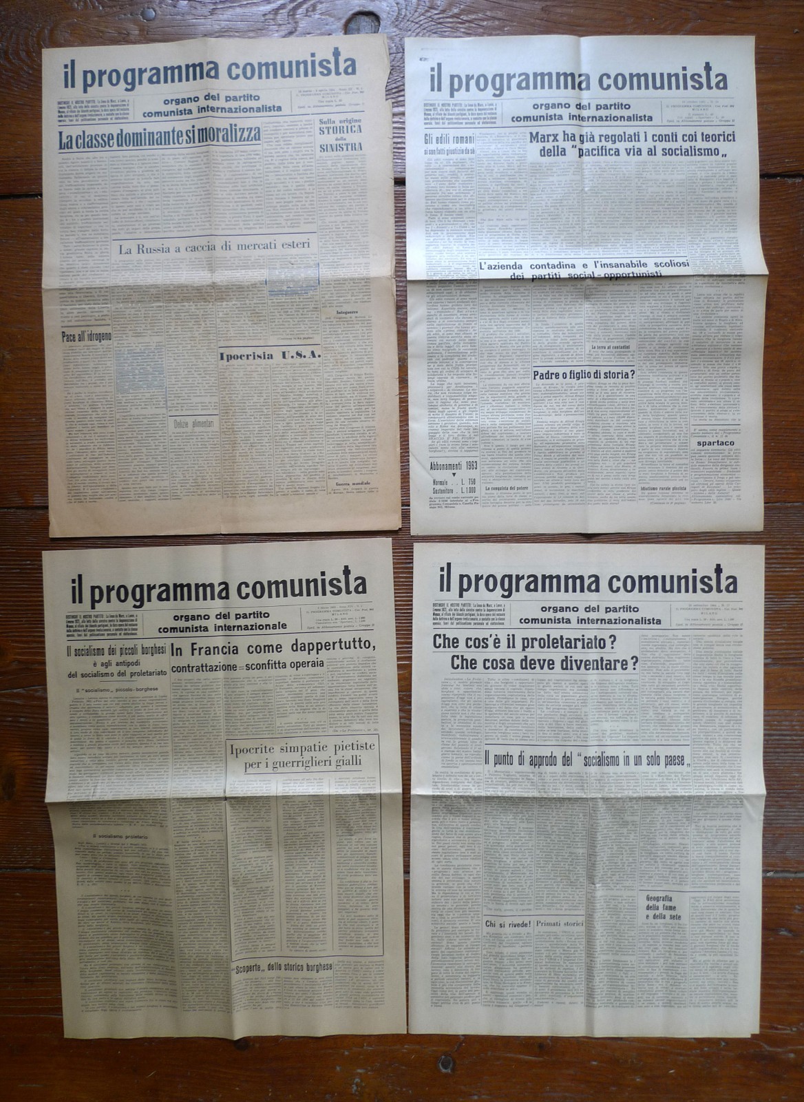 Lotto IL PROGRAMMA COMUNISTA ORGANO DEL PCInt 1954-1984[comunismo,Bordiga