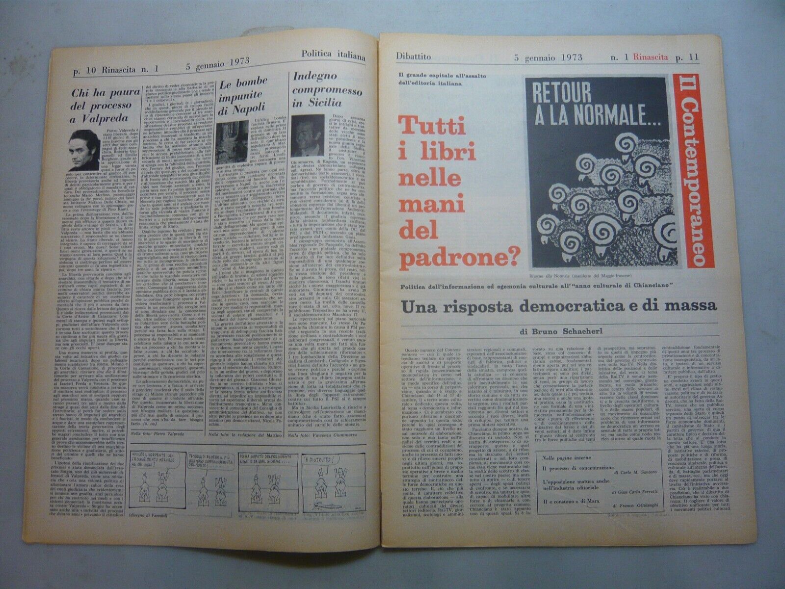 Lotto RINASCITA.Settimanale fondato da Palmiro Togliatti, 1973[38 numeri