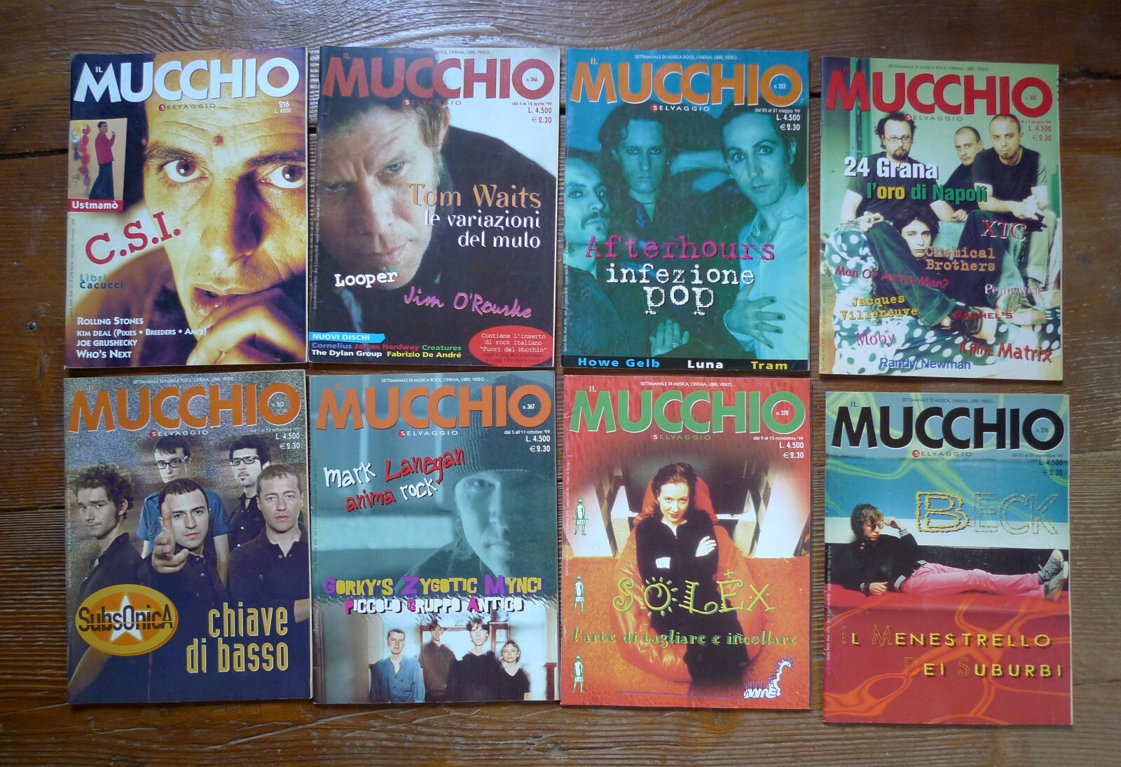 Lotto Rivista IL MUCCHIO SELVAGGIO.SETTIMANALE DI MUSICA ROCK,CINEMA 1999-2000