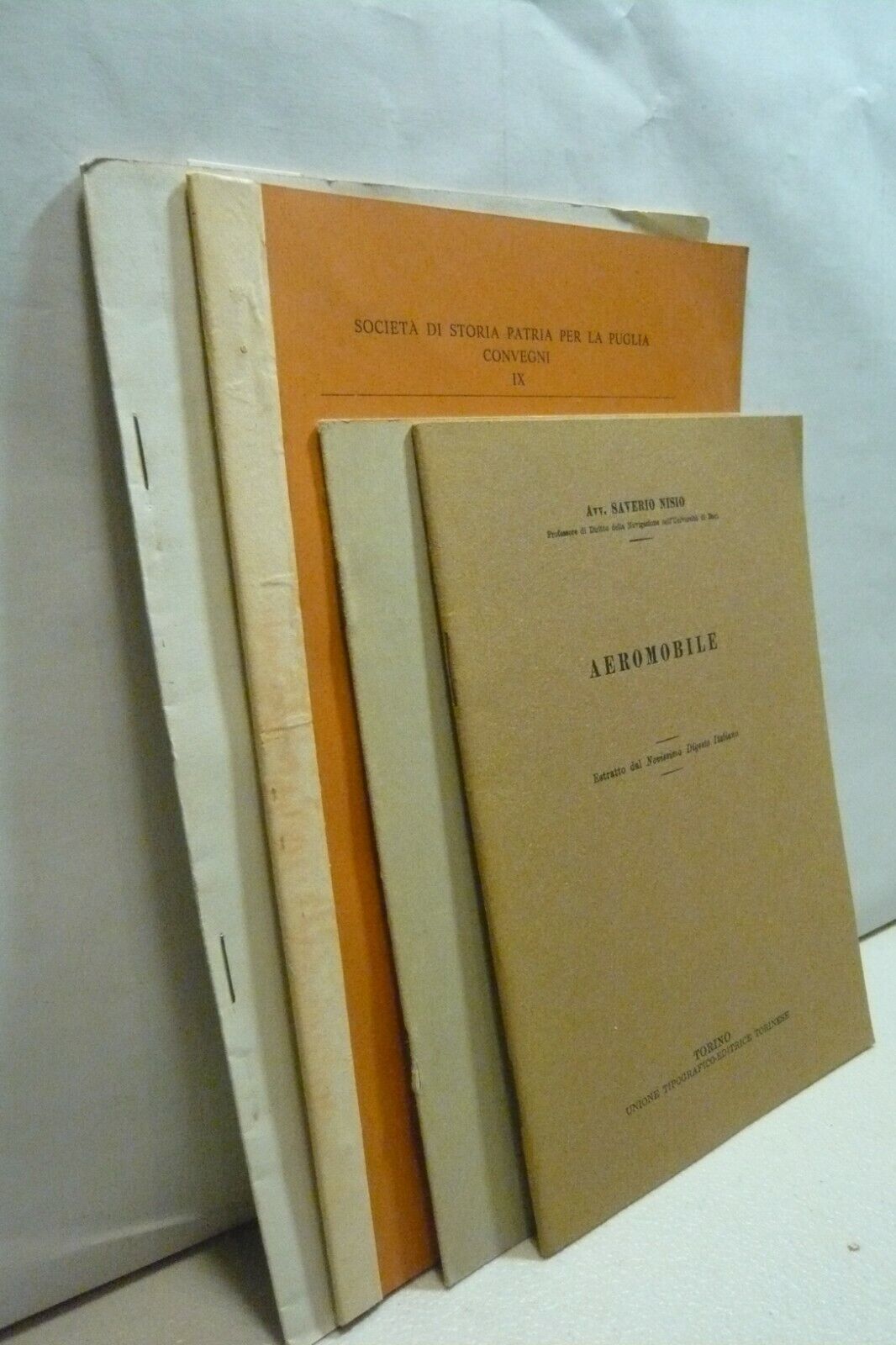 Lotto SAVERIO NISIO. 4 opuscoli[aeromobile,vita mercantile,Puglia
