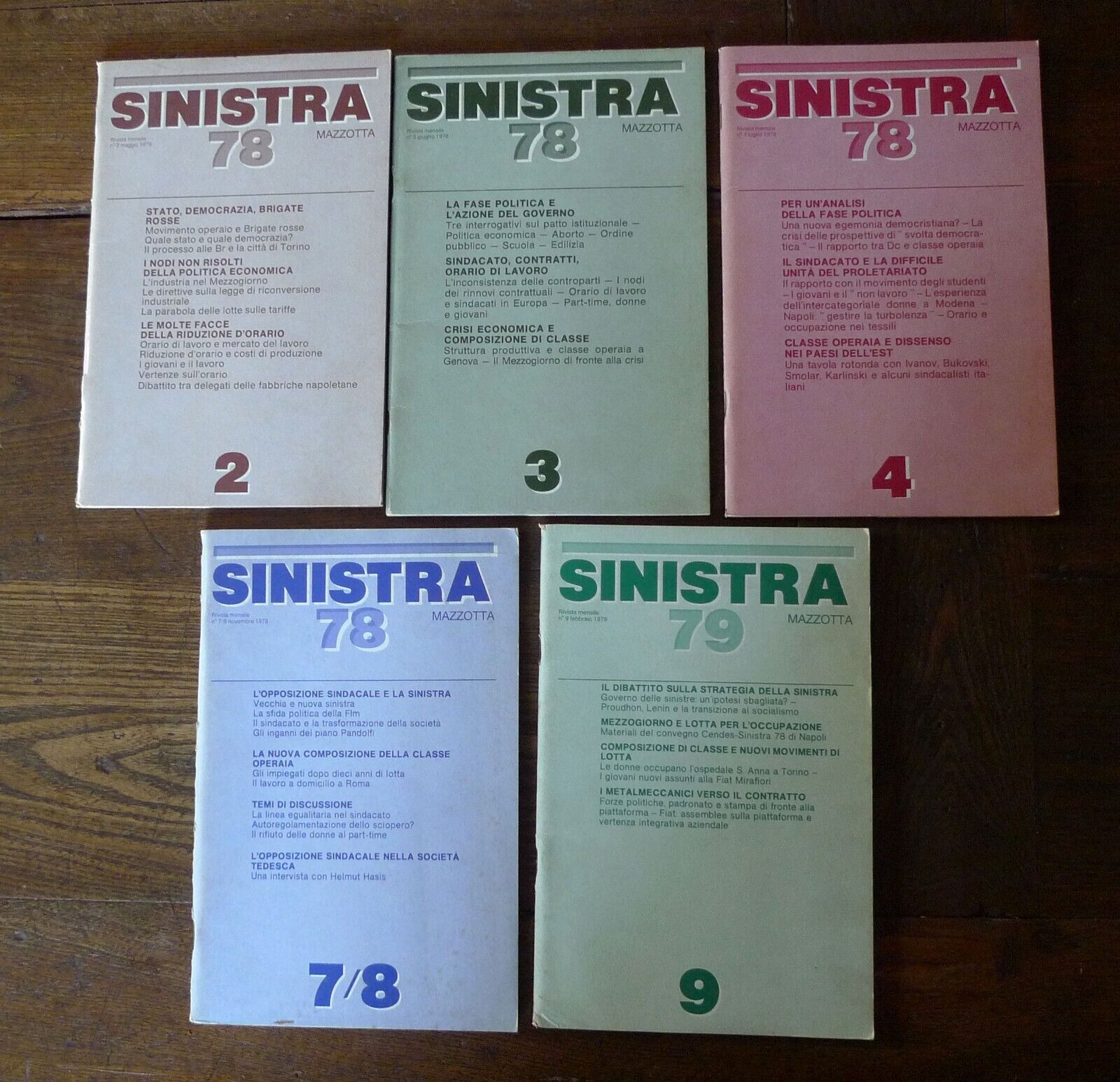 Lotto SINISTRA 78.Rivista mensile,Mazzotta 1978[Brigate Rosse,movimento operaio