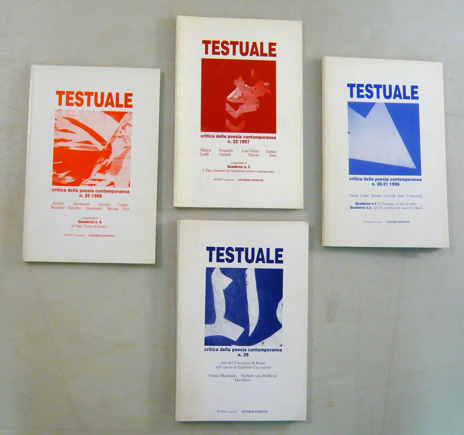 Lotto TESTUALE.Critica della poesia contemporanea,1996 Anterem[Gio Ferri