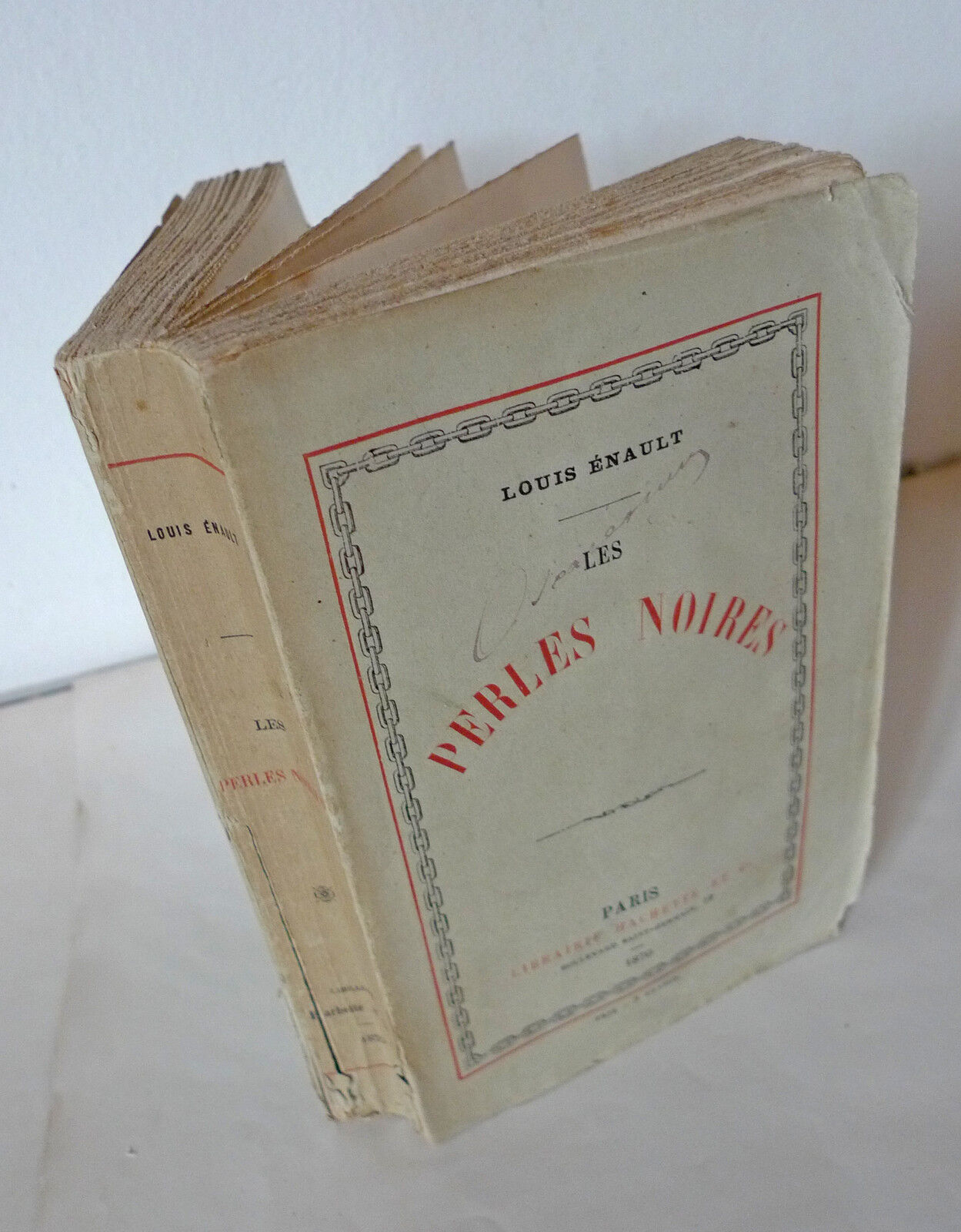 LOUIS ÉNAULT,LES PERLES NOIRES,1870 HACHETTE I^ed[narrativa francese,Enault