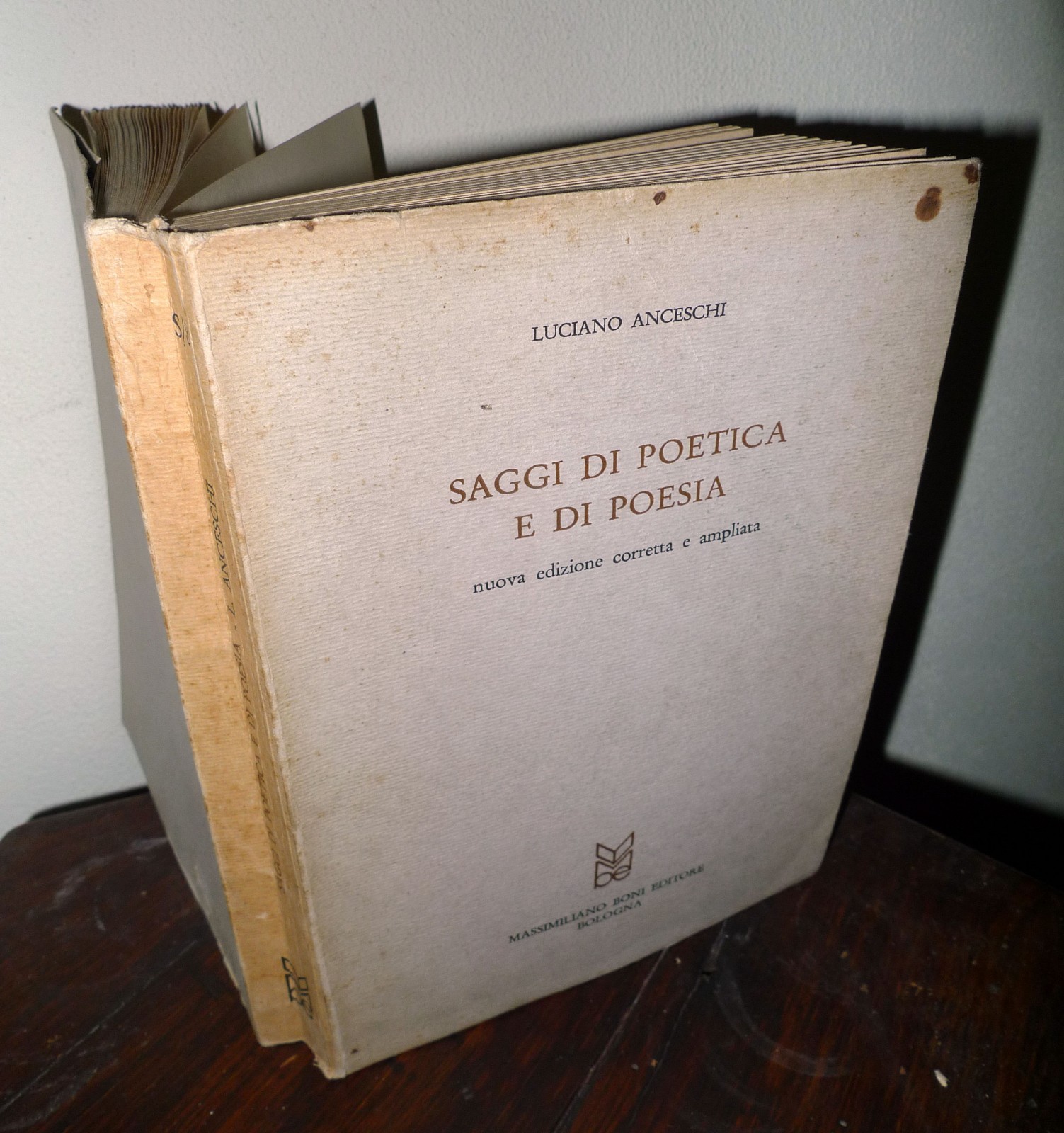 Luciano Anceschi,SAGGI DI POETICA E DI POESIA,1972 Boni[filosofia