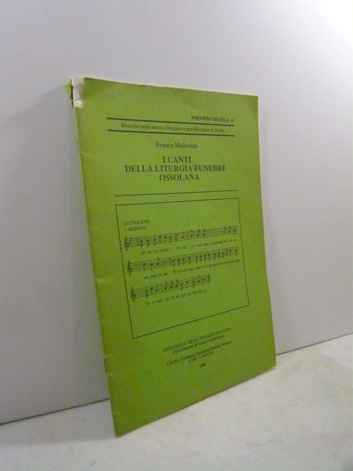 Maltempi,I CANTI DELLA LITURGIA FUNEBRE OSSOLANA,DAMS 1990