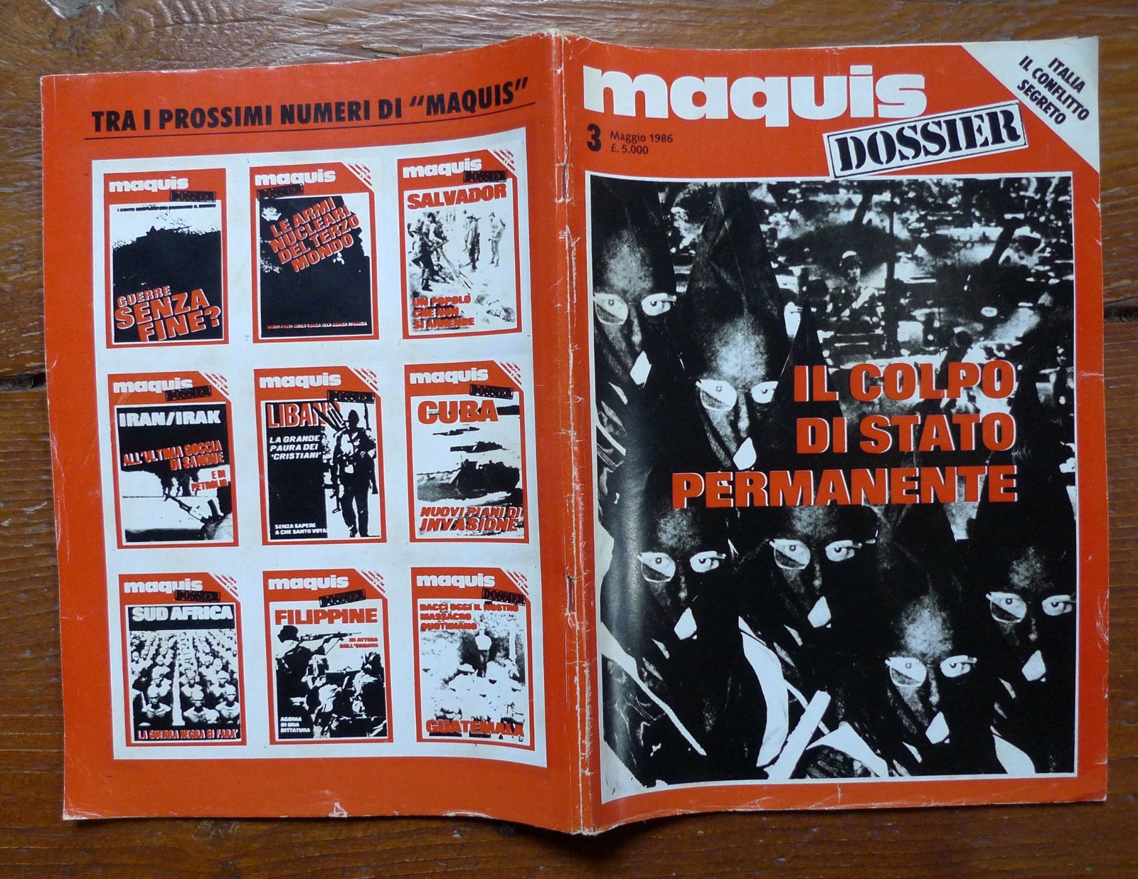 MAQUIS DOSSIER n.3 1986.IL COLPO DI STATO PERMANENTE[massoneria,P2,Calvi,Gelli