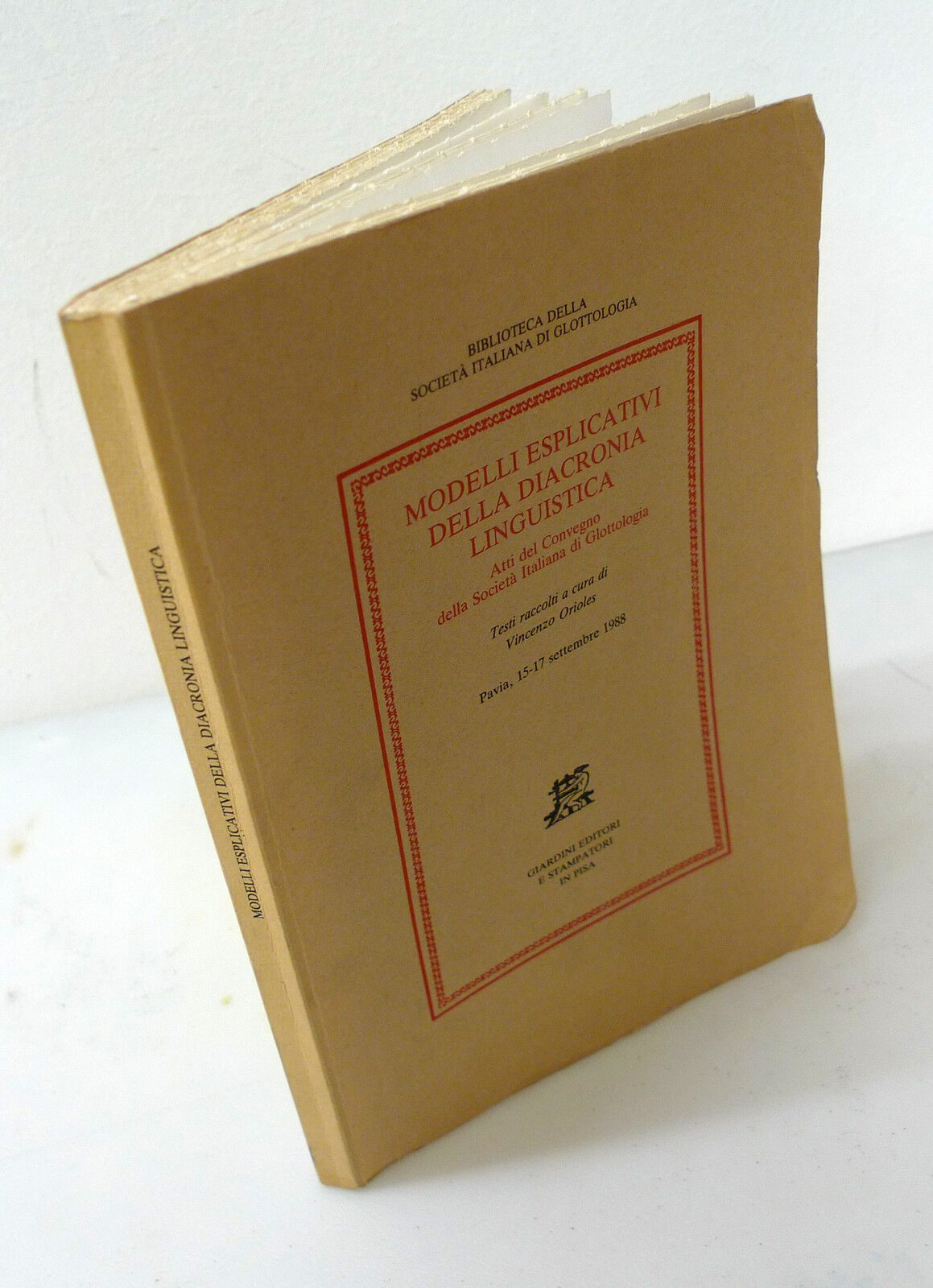 MODELLI ESPLICATIVI DELLA DIACRONIA LINGUISTICA,1989[atti convegno,glottologia