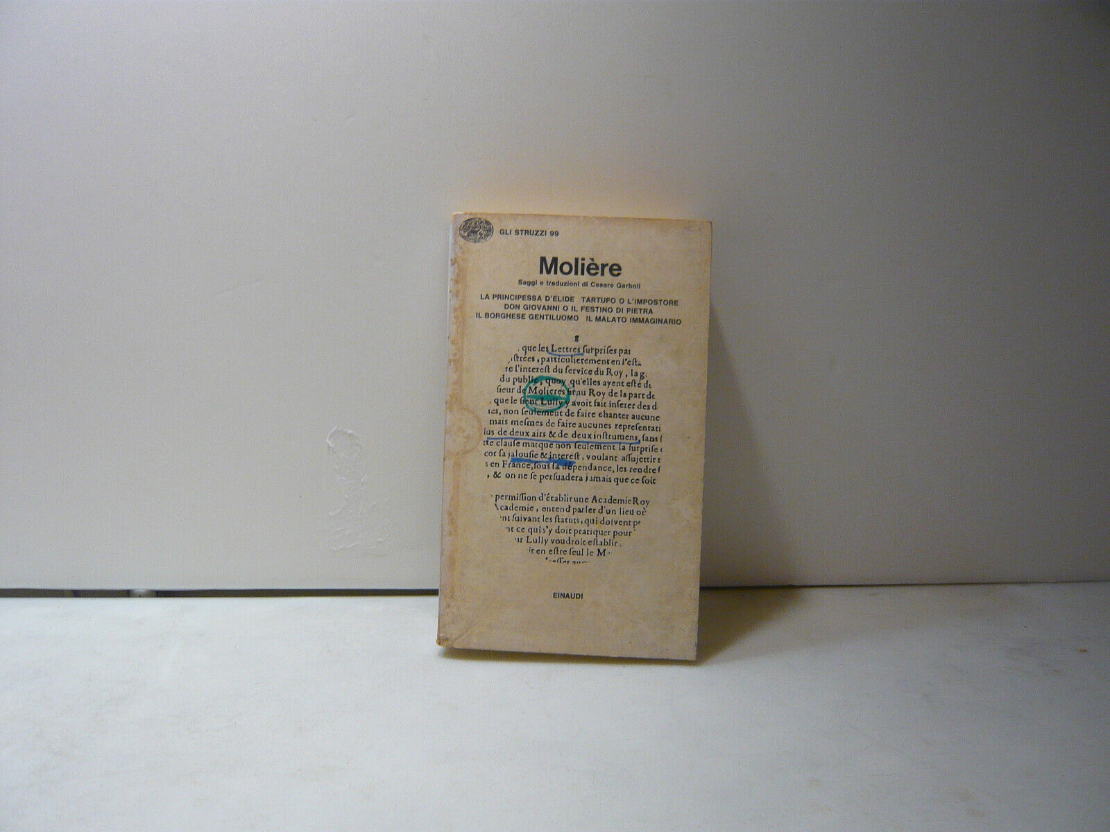 Moliere,LA PRINCIPESSA D'ELIDE ET AL.,Torino,1974